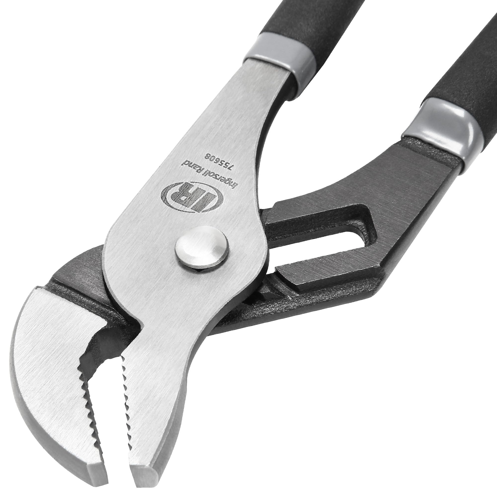 9-1/2" Ingersoll Rand Groove Joint Pliers – Forged Chrome Moly Steel, Precision Machined Jaws, Induction Hardened Cutting Edges, Textured Double-Injection Grip – 755608
