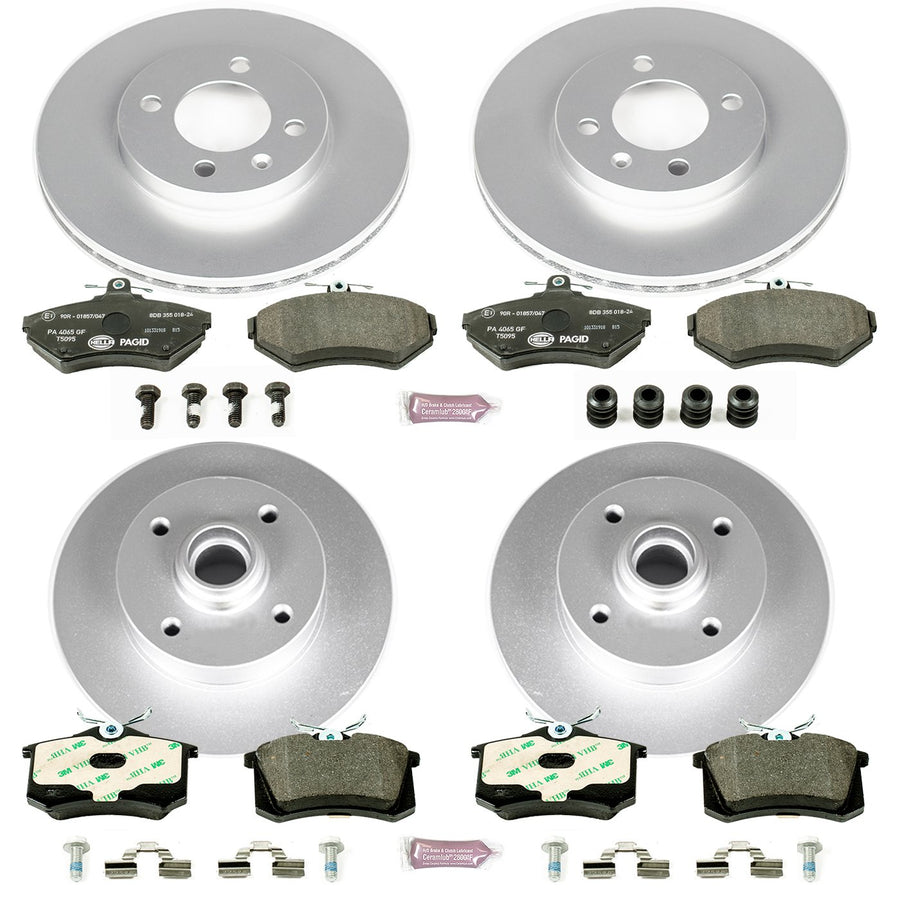 Power Stop ESK375 Euro-Stop Brake Kit Front and Rear For VW Cabrio, VW Golf, VW Golf, VW Jetta, VW Jetta, VW Passat [Model Specific]