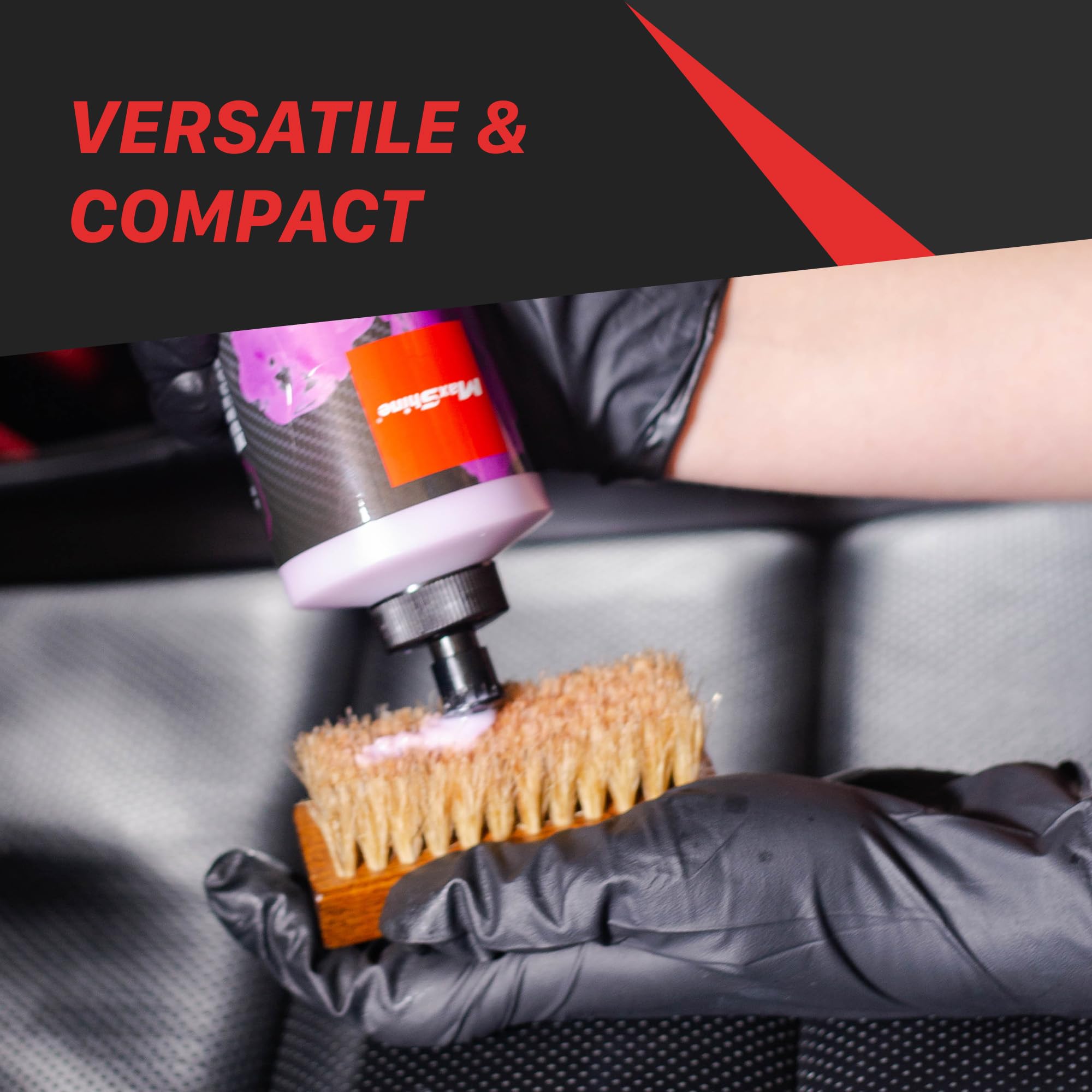 Maxshine Professional Universal Interior Detailing Brush – Ultra-Soft Synthetic Bristles for Leather, Carpet, Alcantara, Vinyl & Fabric – Gently Removes Dust, Dirt & Debris