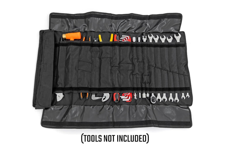 Rough Country Tool Bag Easy Roll-up for UTV and Off Road Vehicles - Water Resistant, 35 Tool Slots, 38" x 18.5"