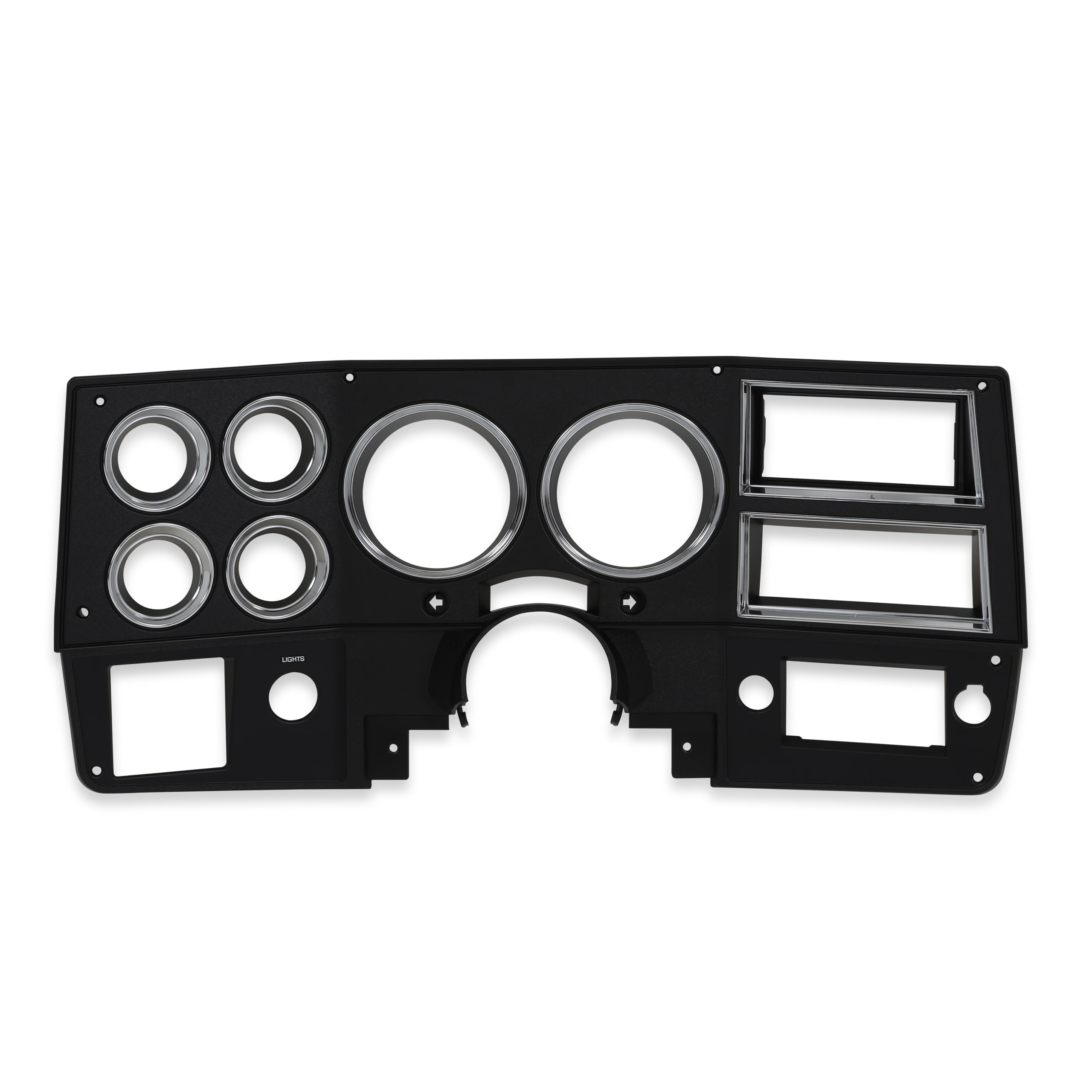 INST886 Brothers Trucks Instrument Bezel - With A/C - Black/Chrome