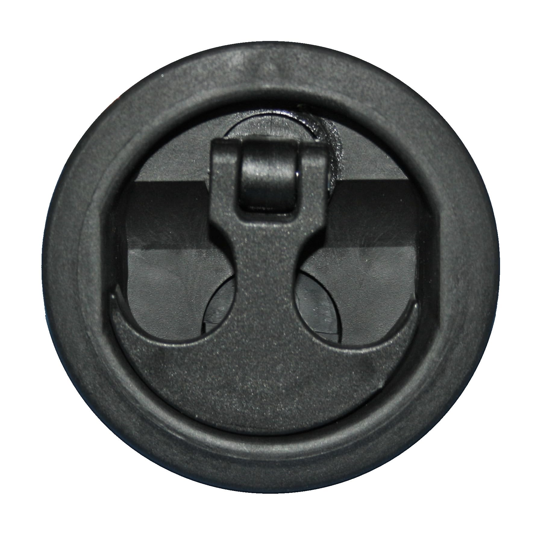 Anchor Handle T-H Marine Locker Latch - Waterproof Boat Compartment Lid Latch - Two-Finger Handle - Fits Aluminum, Fiberglass & Carpeted Lids up to 3/4 Inch - Black Base, Black Handle, Non-Locking