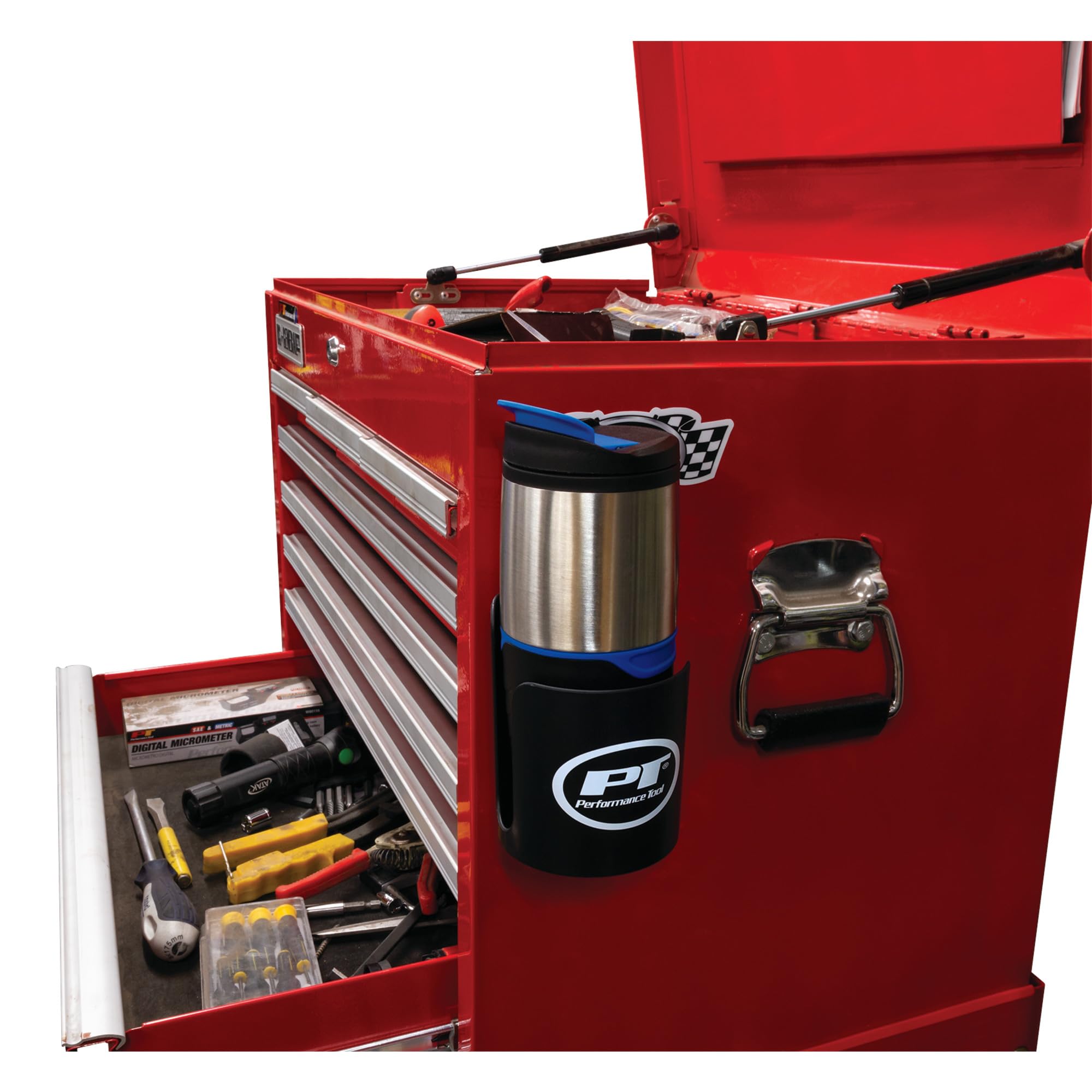 Magnetic Cup Caddy Performance Tool W12525 Black, Organizer Magnet for Bottles, Screwdrivers, Pencils