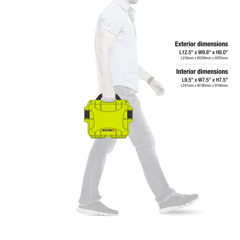 Lime Nanuk 908 Waterproof Hard Case with Foam Insert