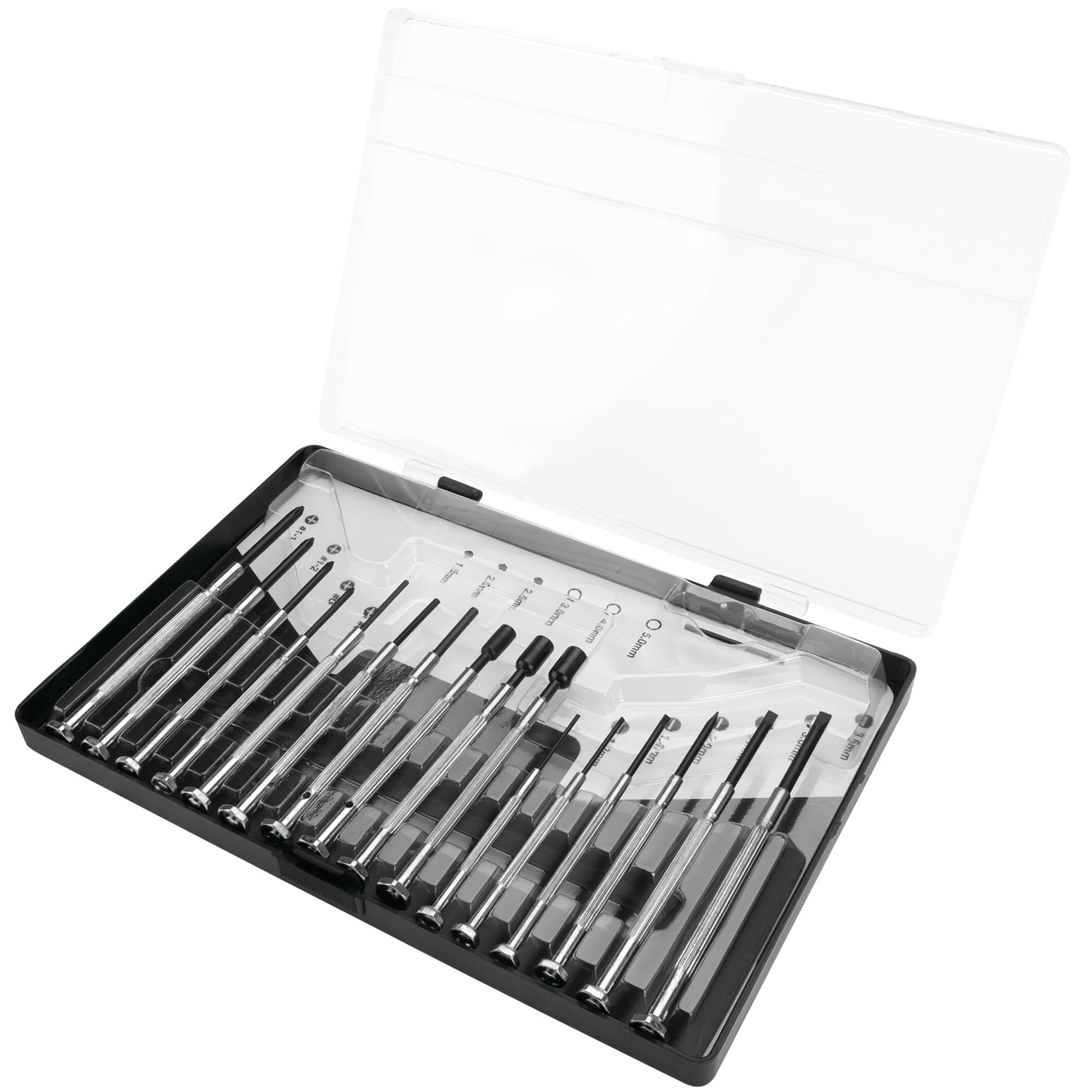 1422 Performance Tool Screwdriver Set with Black Oxide Steel Shafts and Chrome Plated Corrosion Resistant Handles