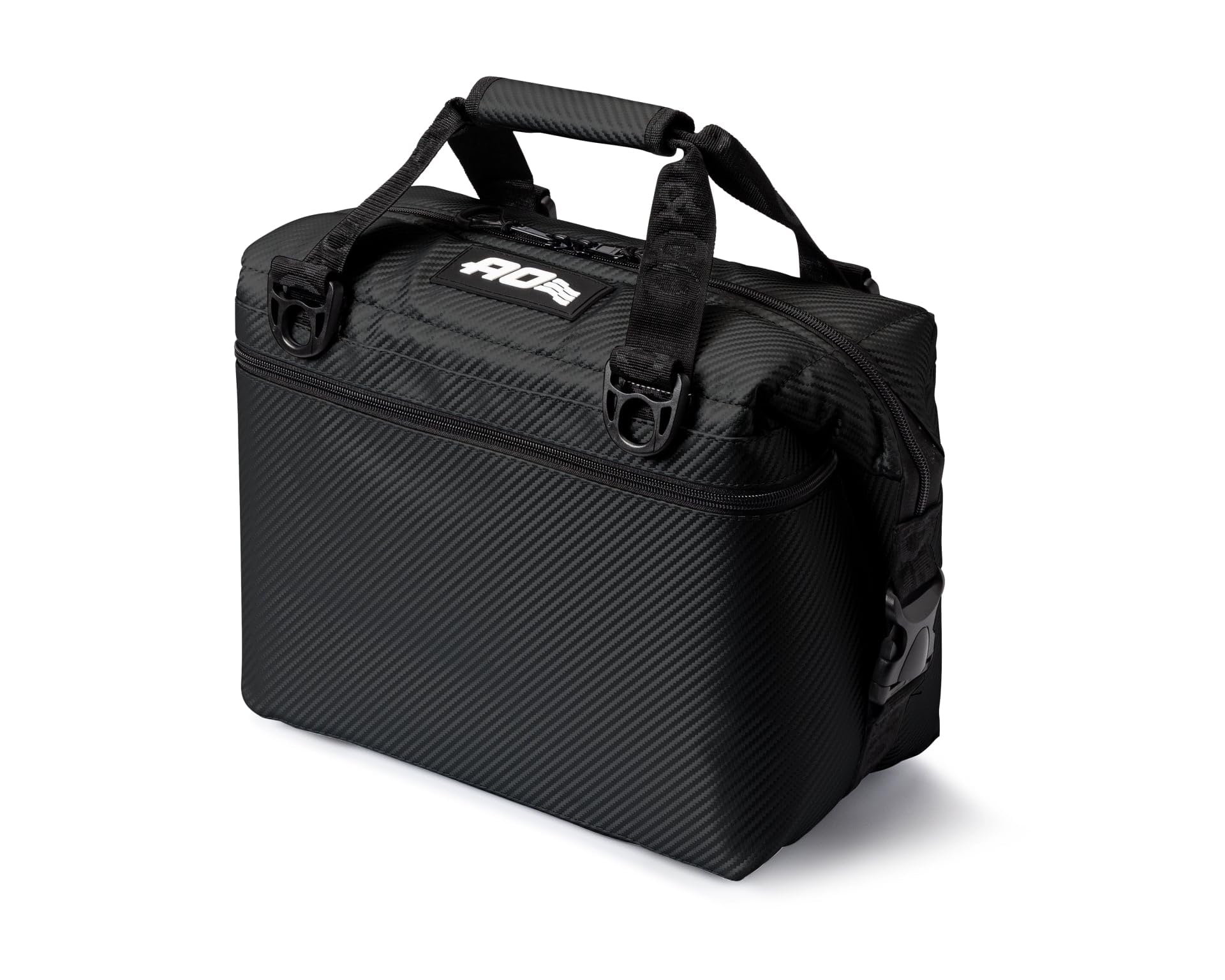AO Coolers Carbon Expedition Soft Cooler with High-Density Insulation, Black, 12-Can