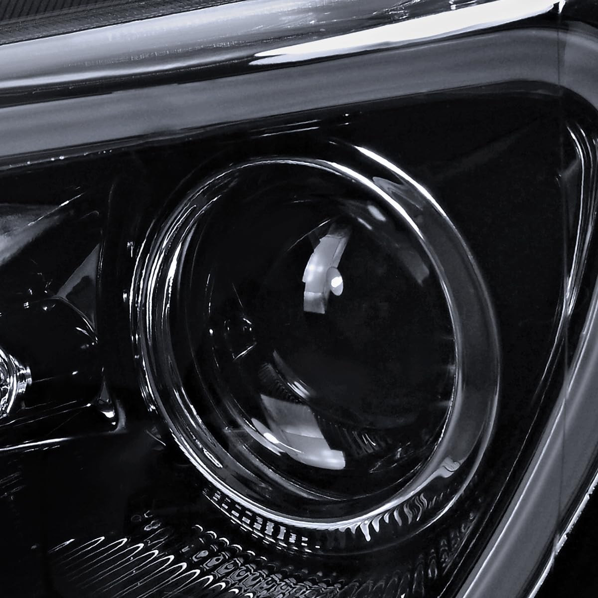 Black Smoke LED Tube Projector Headlights SPEC-D TUNING Compatible with 2013-2016 Scion FR-S FRS with Factory Halogen Headlights Left + Right Headlamps Assembly
