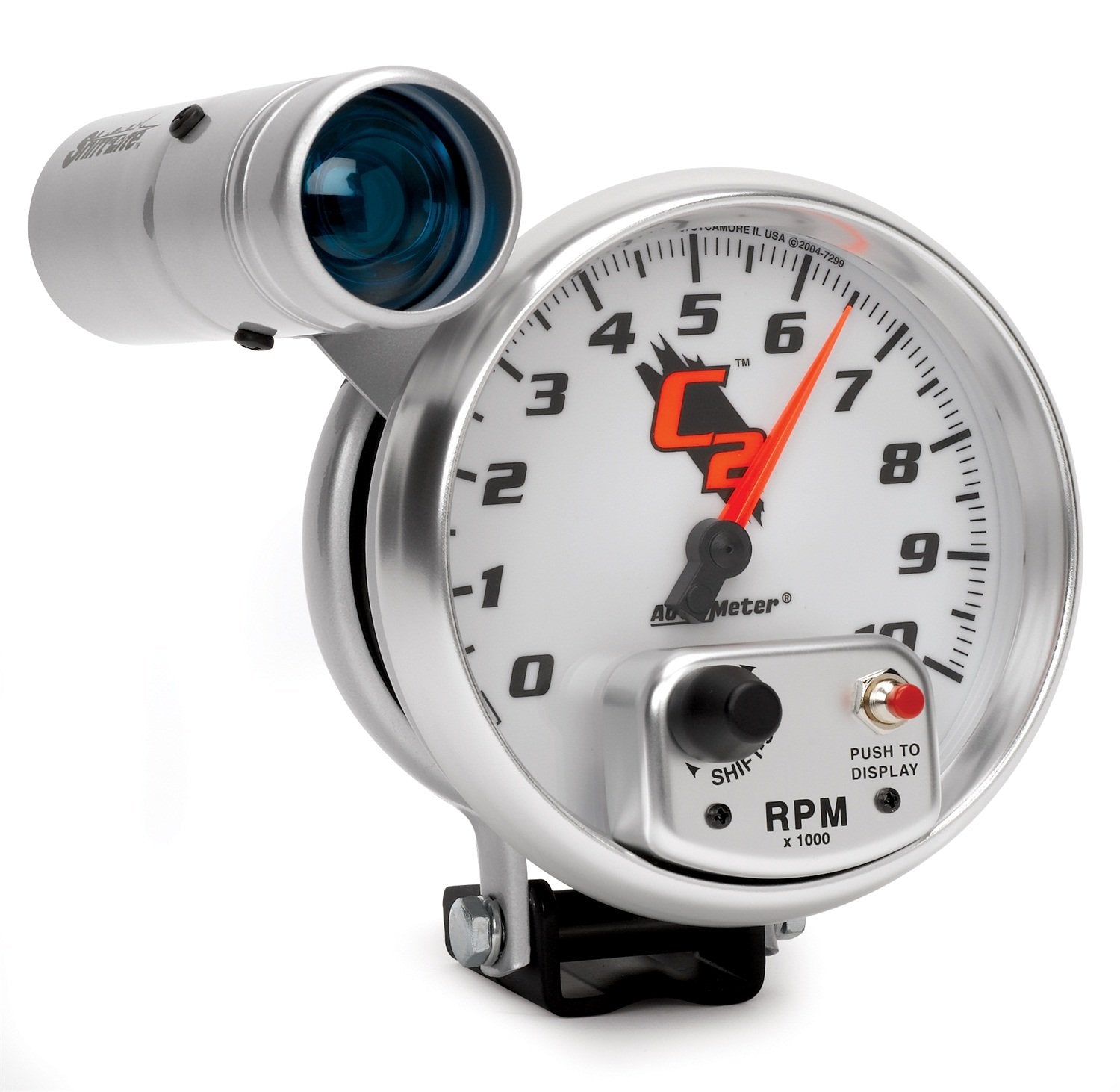 Auto Meter C2 Pedestal Mount 7299 Shift-Lite Tachometer Gauge