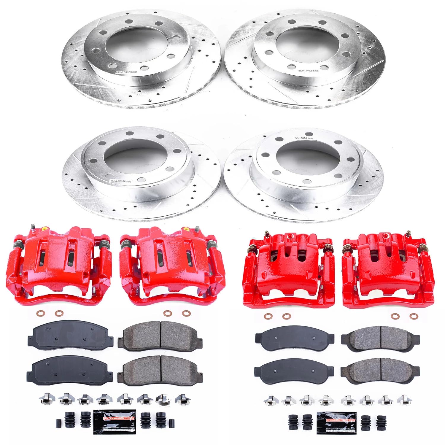 Power Stop Z23 Evolution Sport Brake Kit with Calipers For F-250 Super Duty Ford 2010-2011, F-350 Super Duty Ford 2010-2011 [Model Specific]