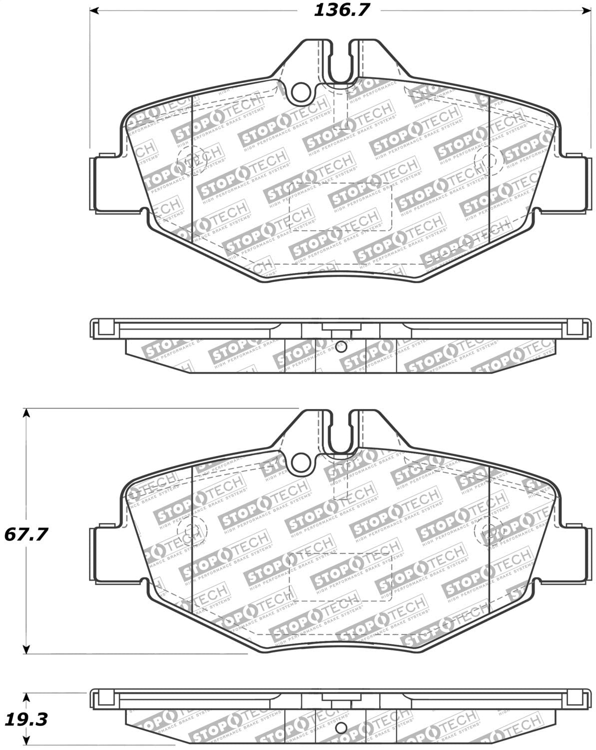 Brake Pads StopTech 305.09870 Street Select with Hardware