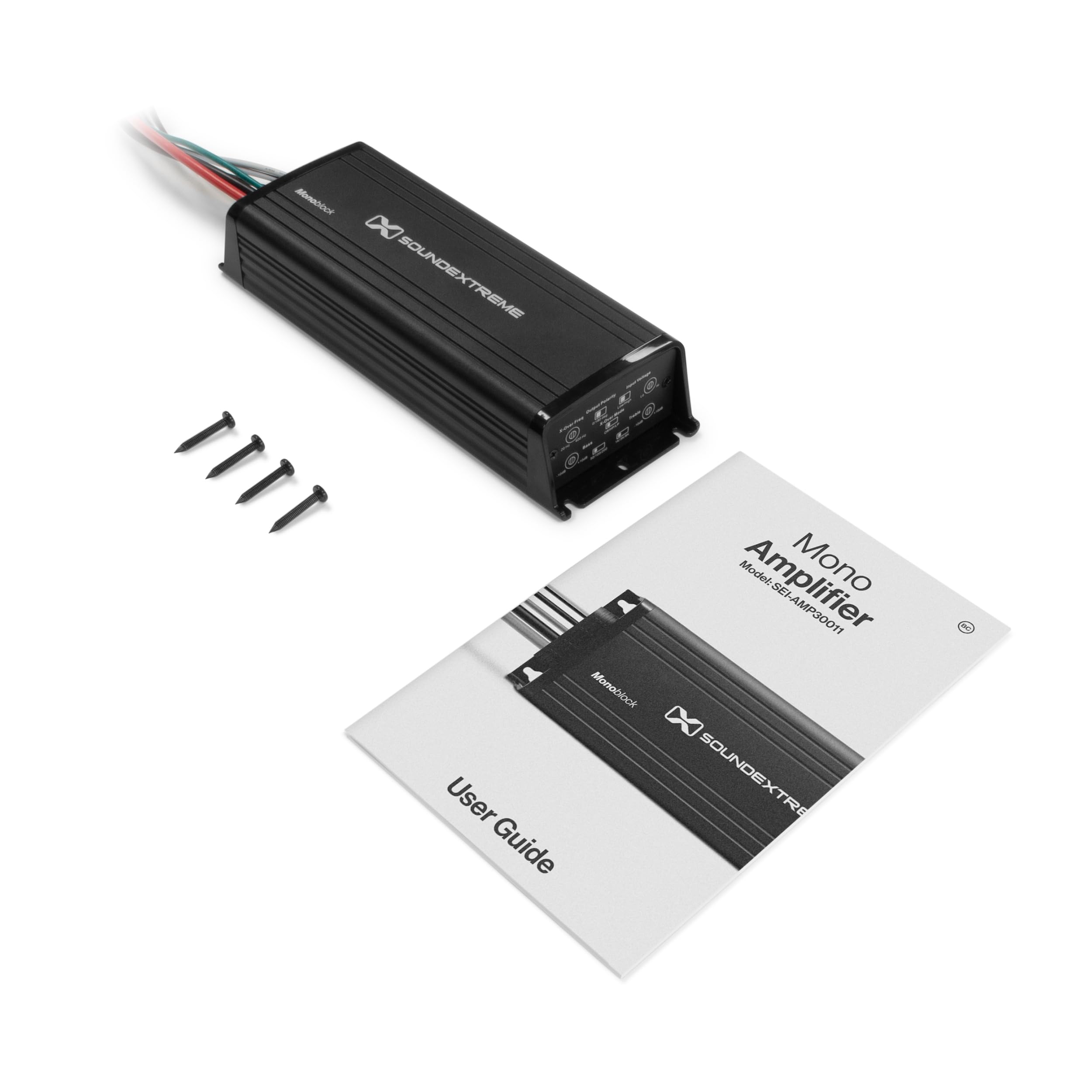 1-Channel Mono SoundExtreme by ECOXGEAR High Definition Amplifier Marine Grade Compact Powersports Class D 750W Peak Output Waterproof Dustproof