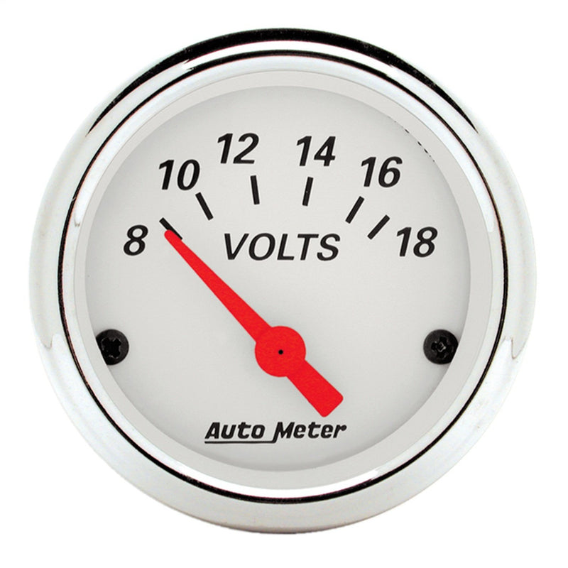 Auto Meter Arctic White 1391 Voltmeter Gauge 2.3125 in.
