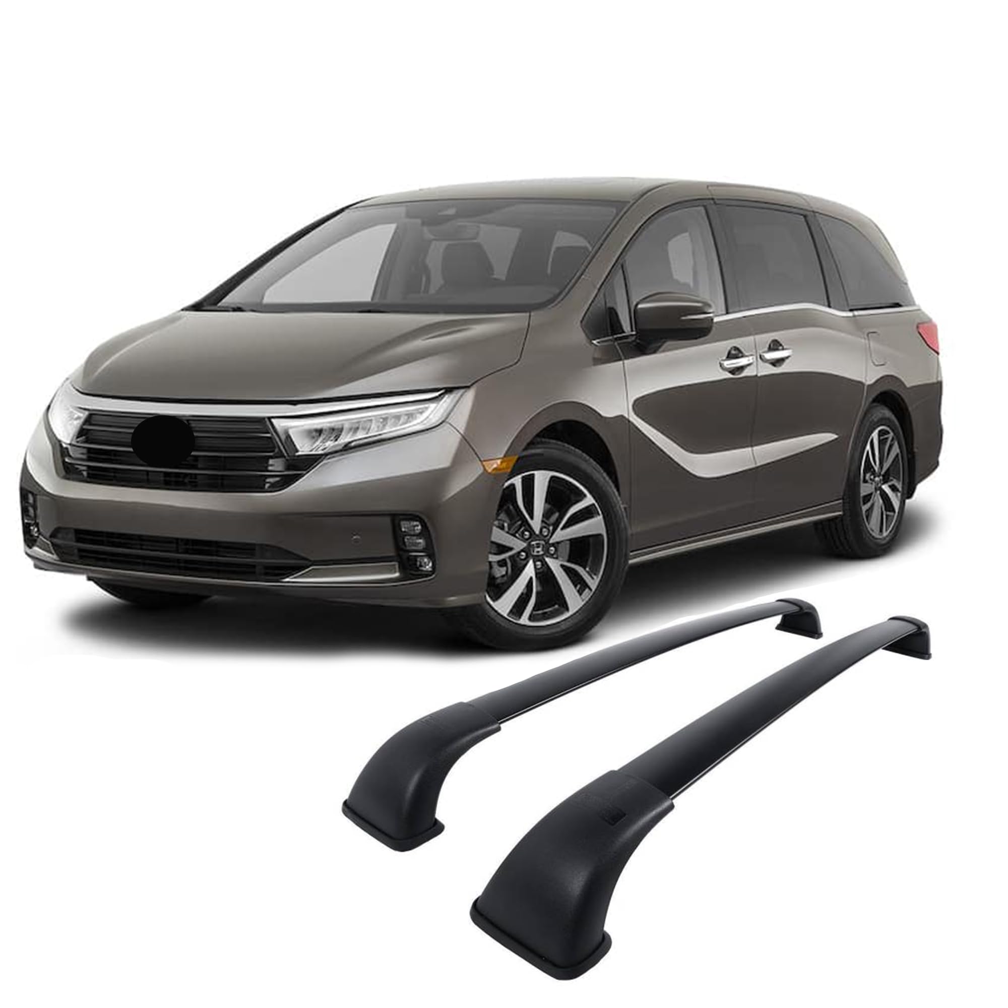 OEM Replica Black Horse Cross Bar Roof Rack Cross Bars Luggage Carrier Black Compatible with 2018-2022 Honda Odyssey-TR-Hood