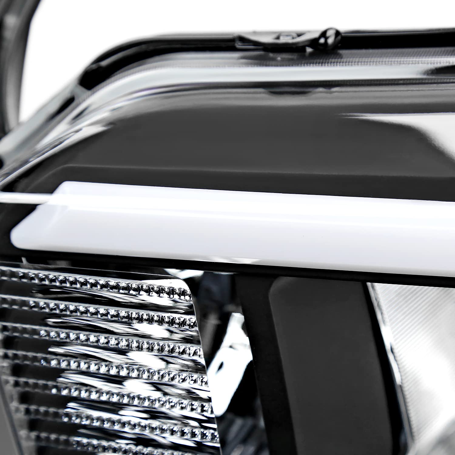 Black Headlights w/LED Tube SPEC-D TUNING Compatible with 2014-2021 Toyota Tundra, Left + Right Pair Headlamp Assembly