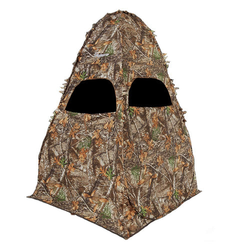 Outhouse Ameristep Lightweight Durable Hunting Spring Steel Mossy Oak Break-Up Country Ground Blind - 1 Hunter Concealment - Easy Setup & Takedown