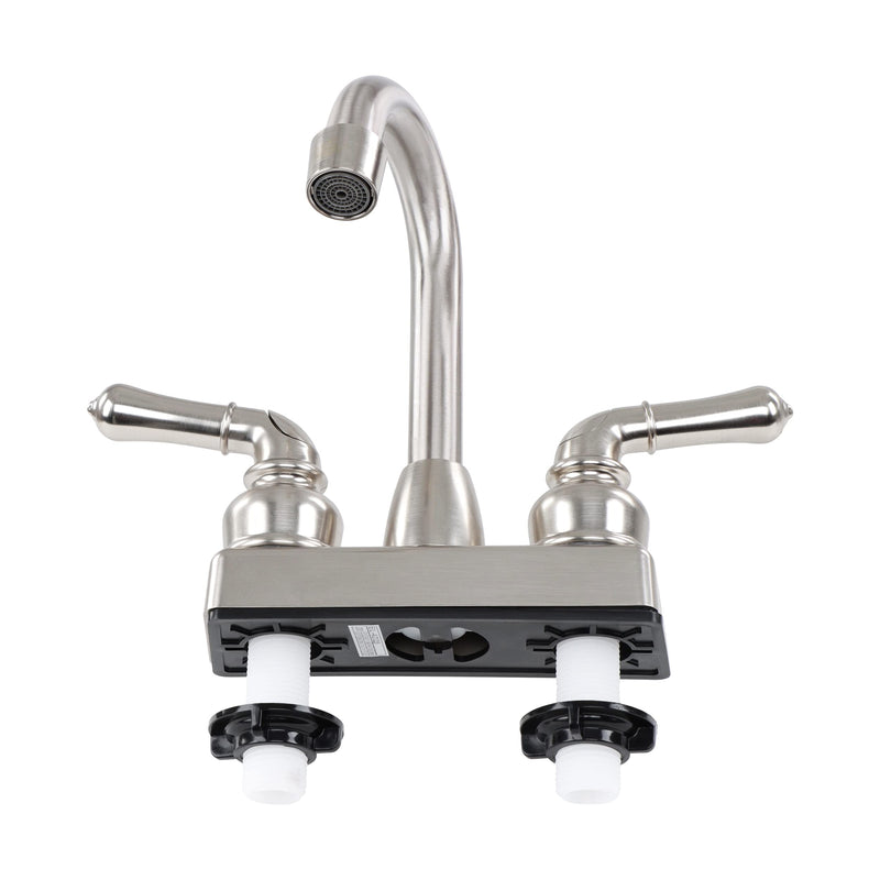 4" Empire Faucets U-YNN16N Non-Metallic Bar Faucet with Teapot Handles - Brushed Nickel