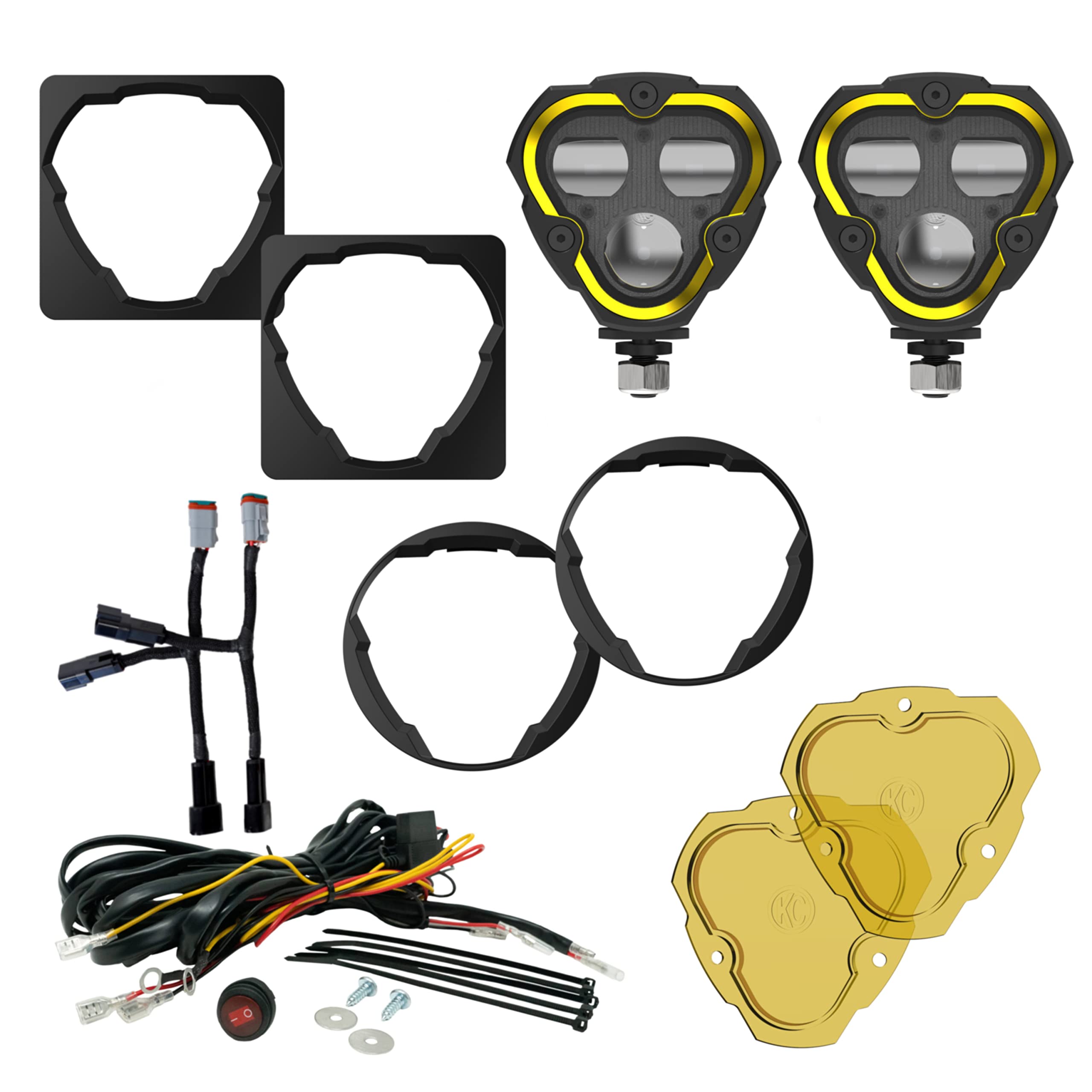 Flex 3 ERA® Dual Mode SAE Fog Lights - 2-Light Master Kit - Aftermarket Bumper