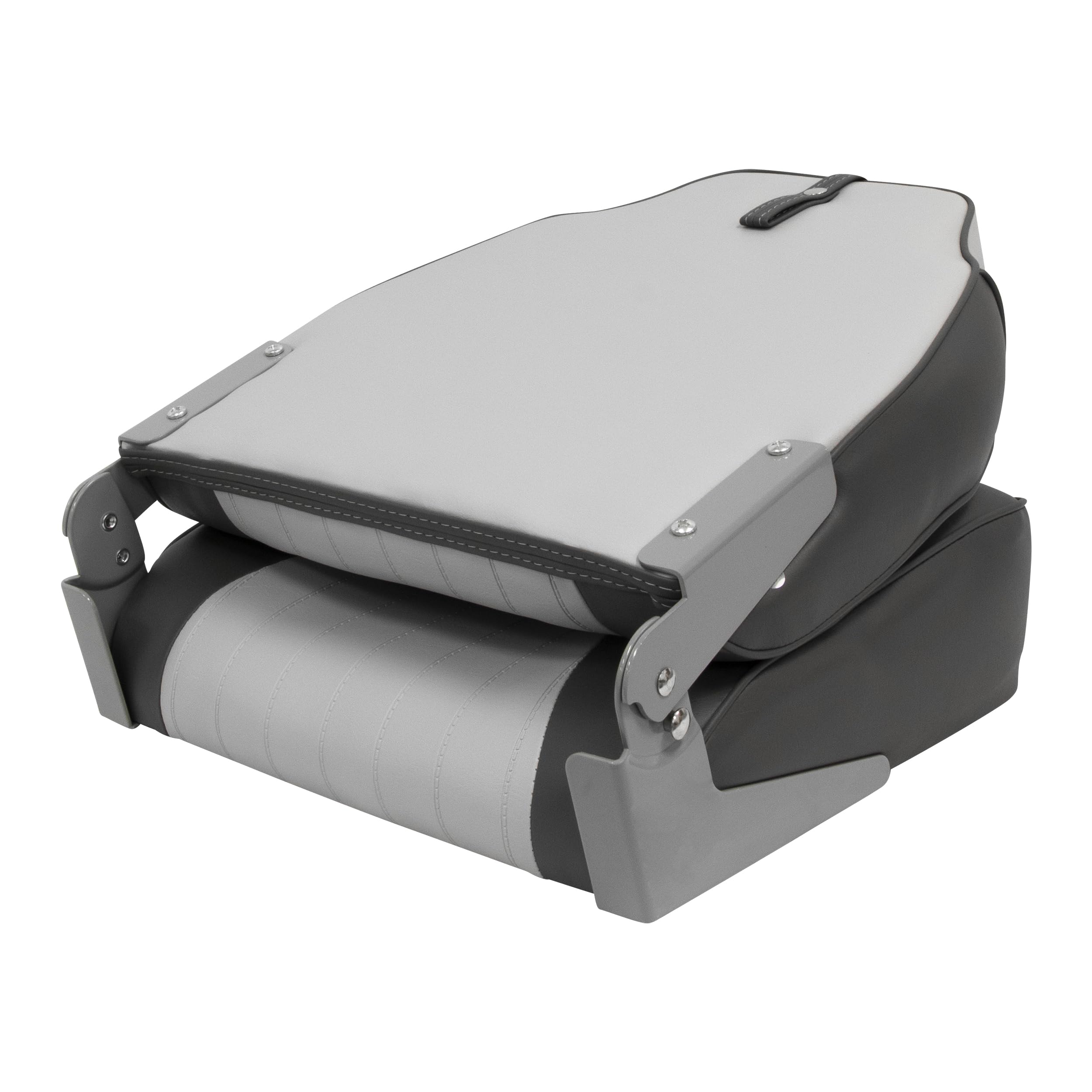 Lund Style Wise 8WD640PLS-664 High Back Boat Seat, Grey/Charcoal