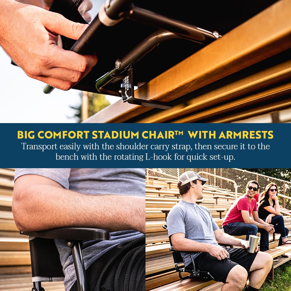 Big Comfort GCI Outdoor Stadium Chair with Armrests