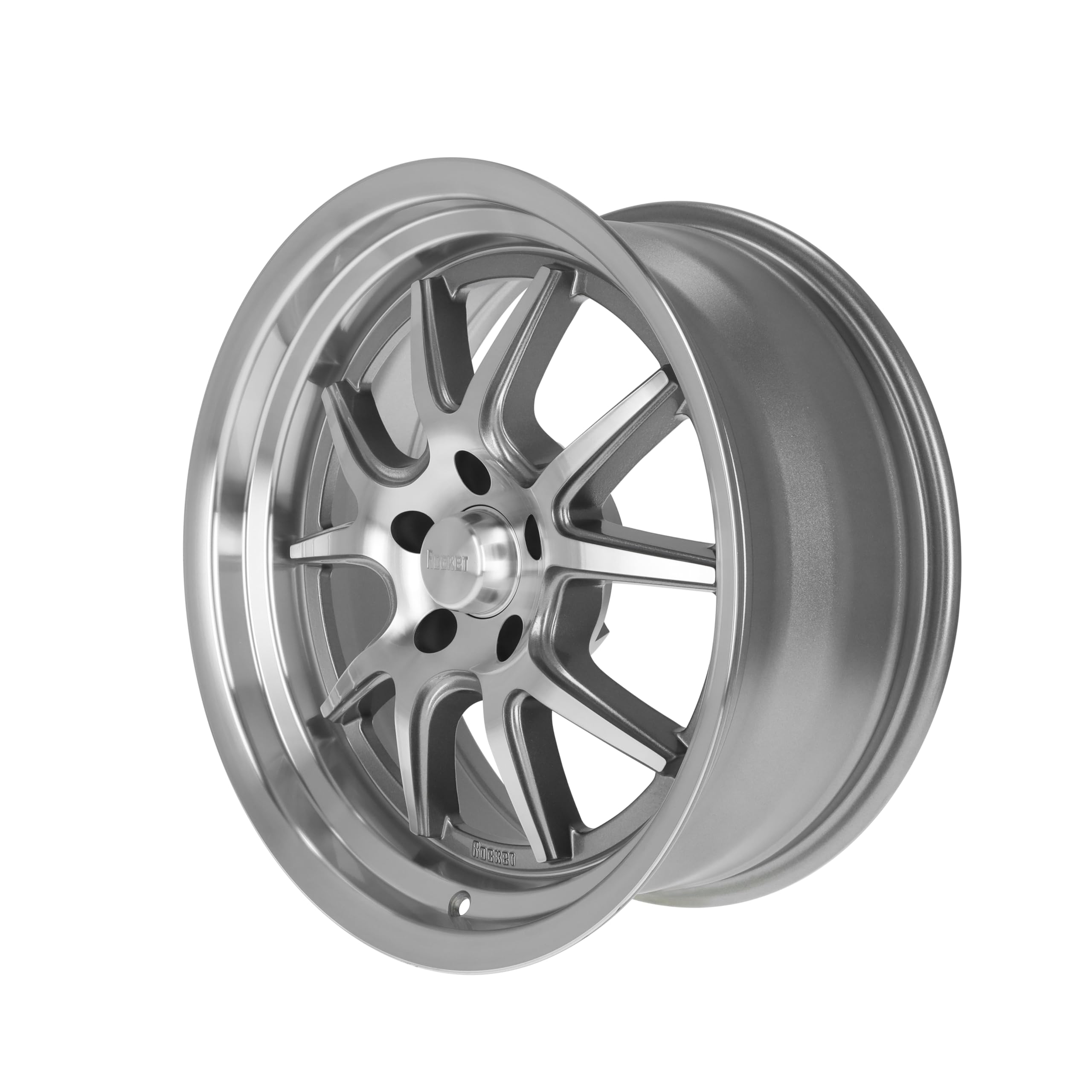 TTR19-886545 Rocket Racing Wheels 18x8 Attack Machined 5x4.5 4.5 bs