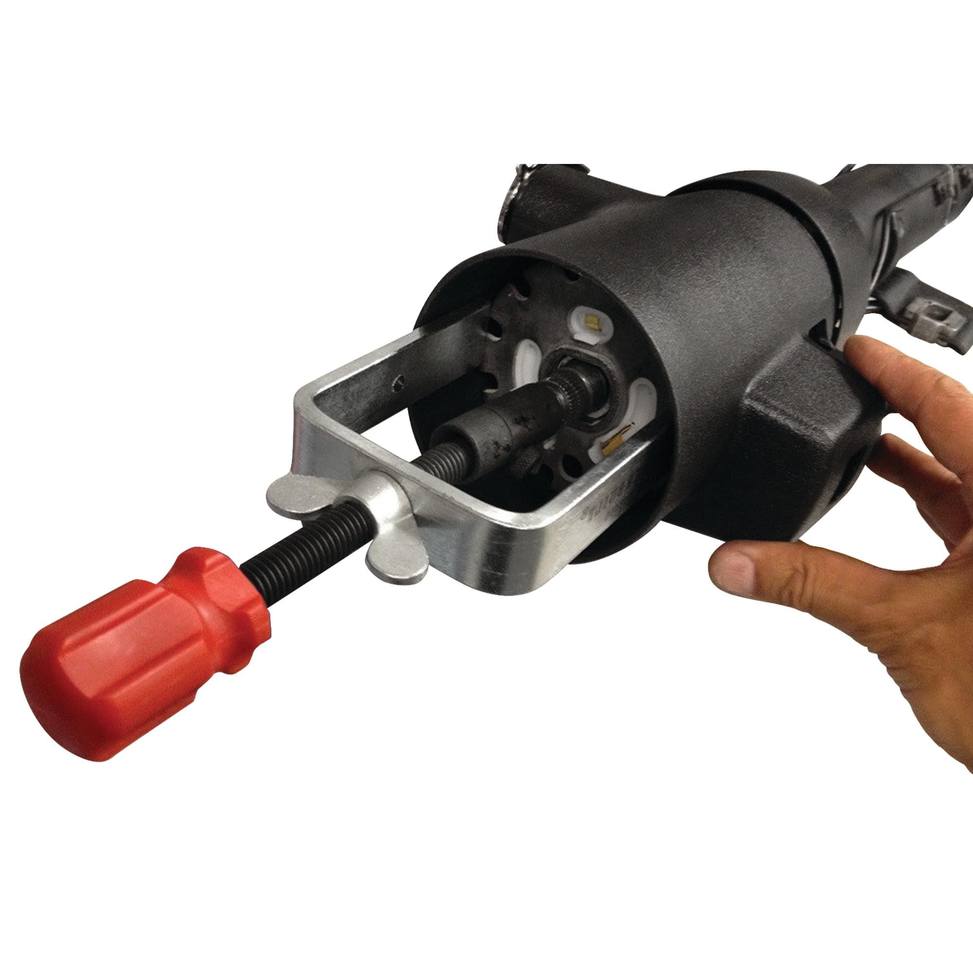 Steel Performance Tool W86551 Steering Wheel Lock Plate Removal Tool with Adapters for Most Domestic and Import Vehicles with Locking Steering Wheels