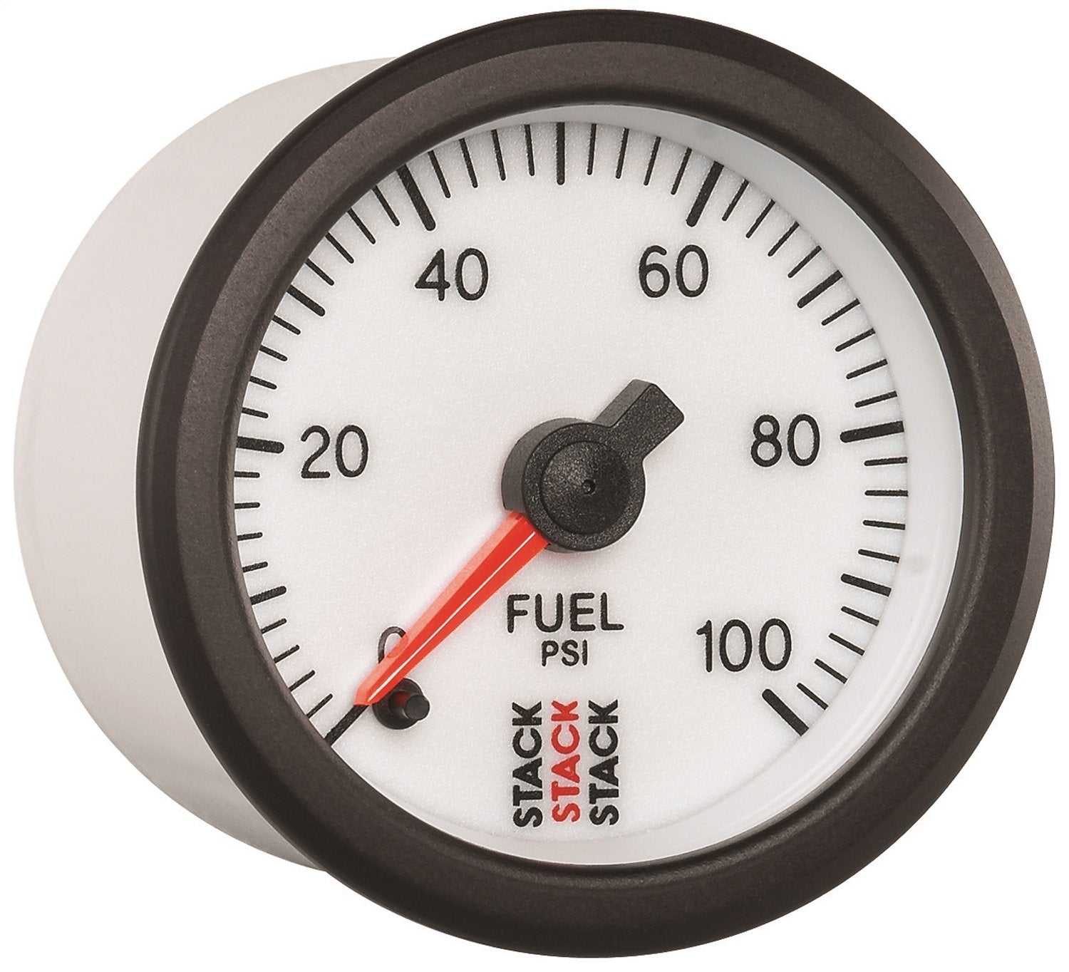 Stack 52mm ST3356 White 1/8" NPTF Male 0-100 PSI Professional Stepper Motor Fuel Pressure Gauge