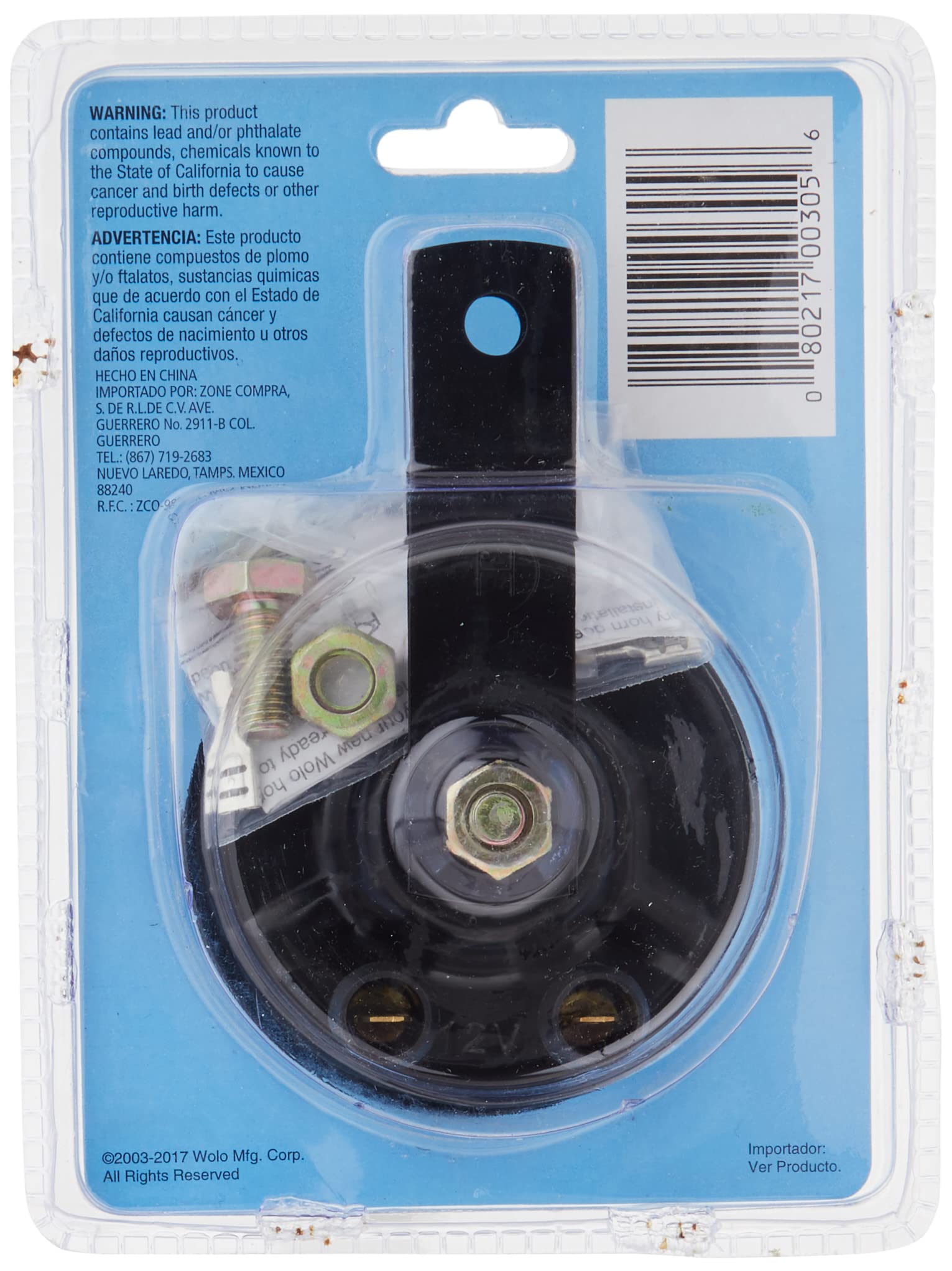 Disc Horn Wolo (305-2T) - 12 Volt, High Tone