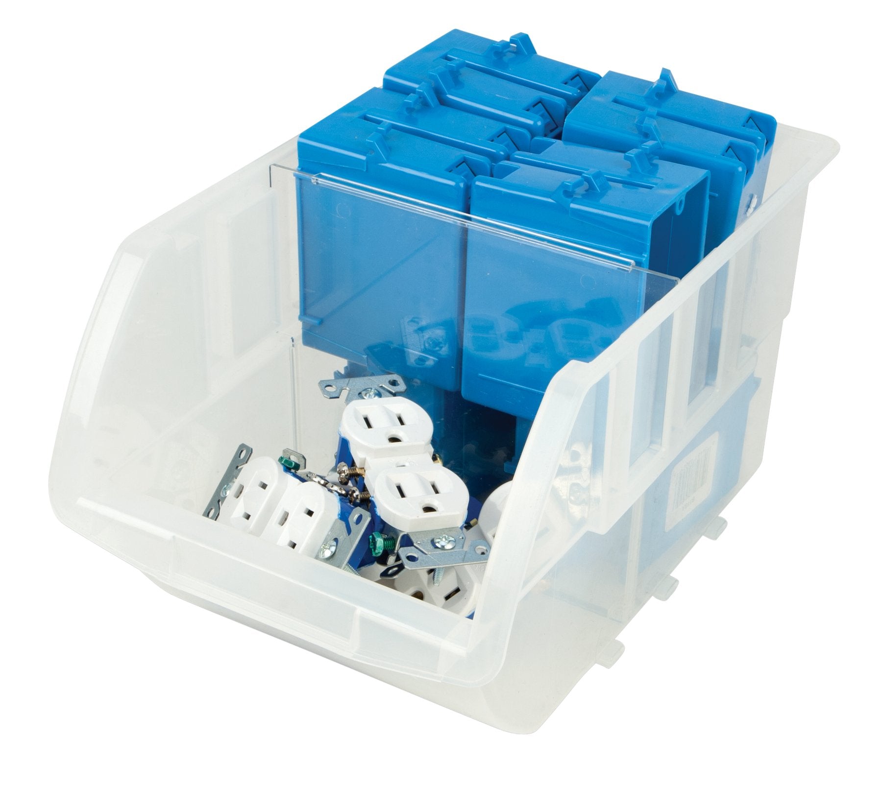 Multipurpose Parts Bin Performance Tool W5174 Clear Plastic for Toys/Parts/Legos/Sewing & More (Large Stacking)