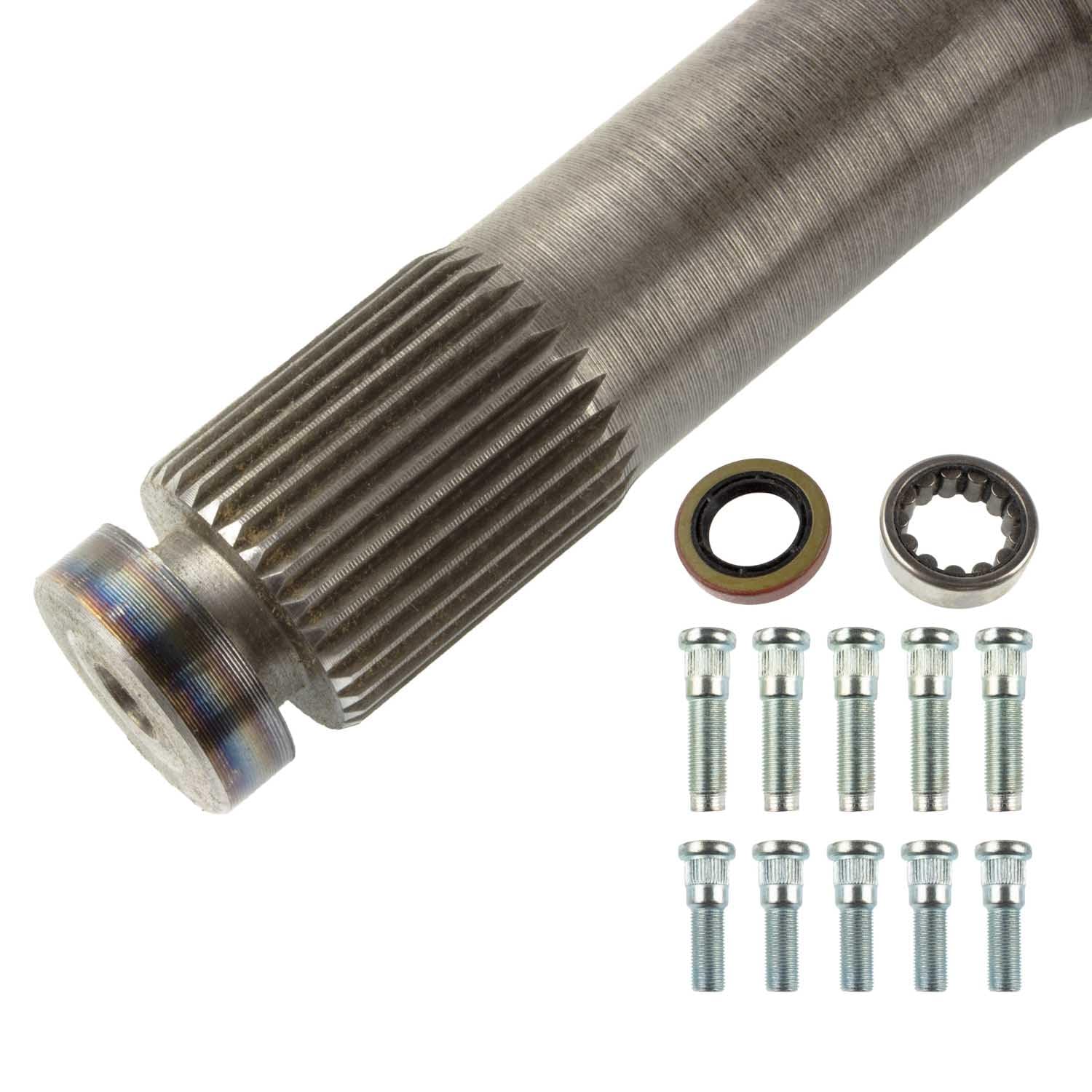 MG29111 TEN Factory Bolt Pattern Spline Drive Axle Shaft Assembly for Chrysler 9.25 Rear, 31-Spline, 34" Length, 5x5 Fits Dodge Ram 1500, Chrysler 9.25" Differential, Includes Bearings, Seals & Studs