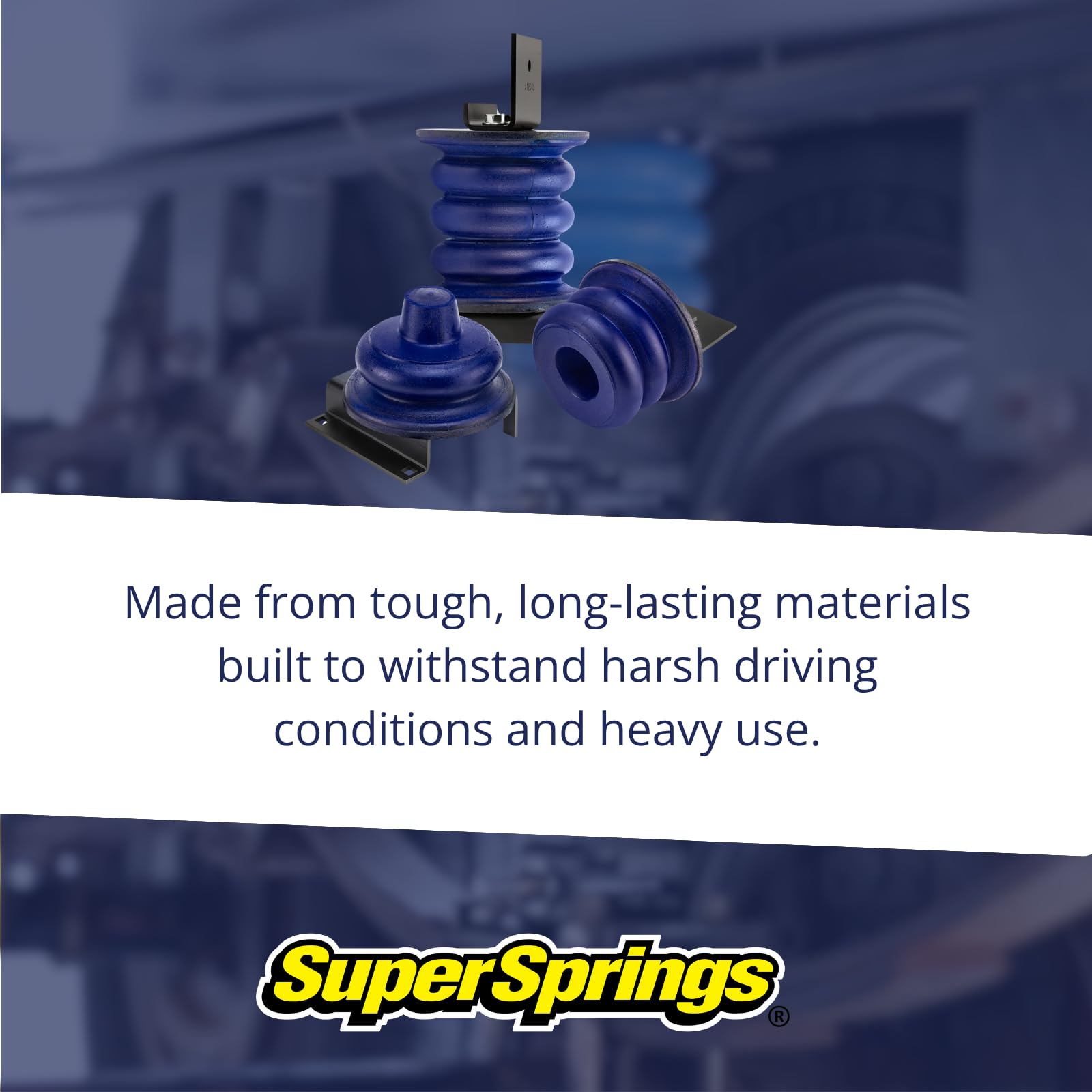 SumoSprings Front for Ford F-53 | SuperSprings SSF-171-40-2 | Left/Right Pair | 3000 (lb) Capacity at 50% Compression | Made in the USA, Blue