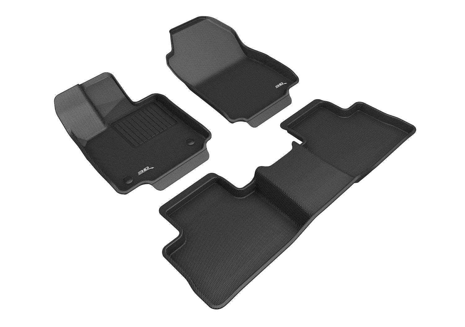 3D MAXpider Kagu Custom Fit Floor Mat (Black) Compatible with Toyota Rav4 Hybrid 2019-2024 / Venza 2021-2024 - Full Set