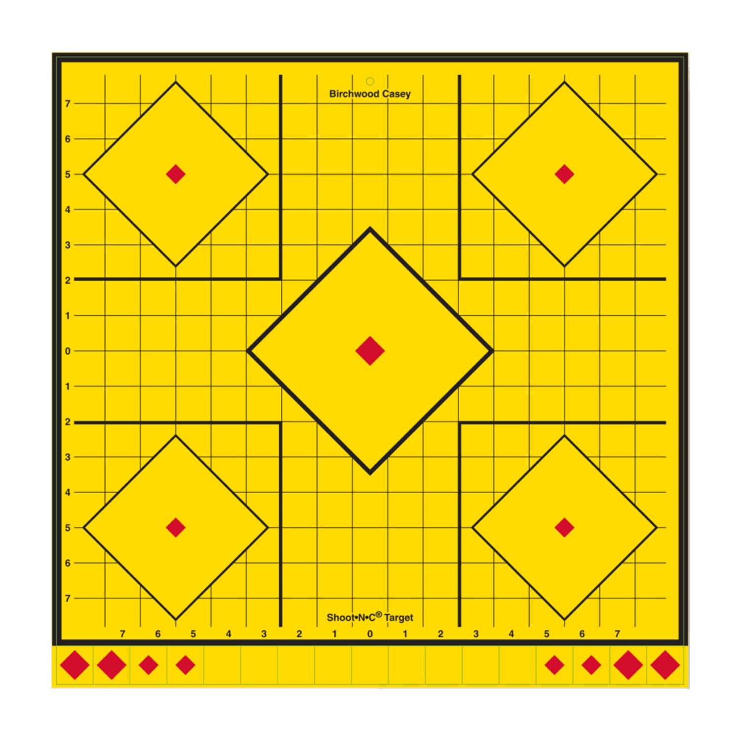 BIRCHWOOD CASEY Long Range Shoot-N-C Sight-in Always Flat Adhesive Back Shooting Training Reactive 17.75" Targets with Pasters for All Calibers | Pack of 5