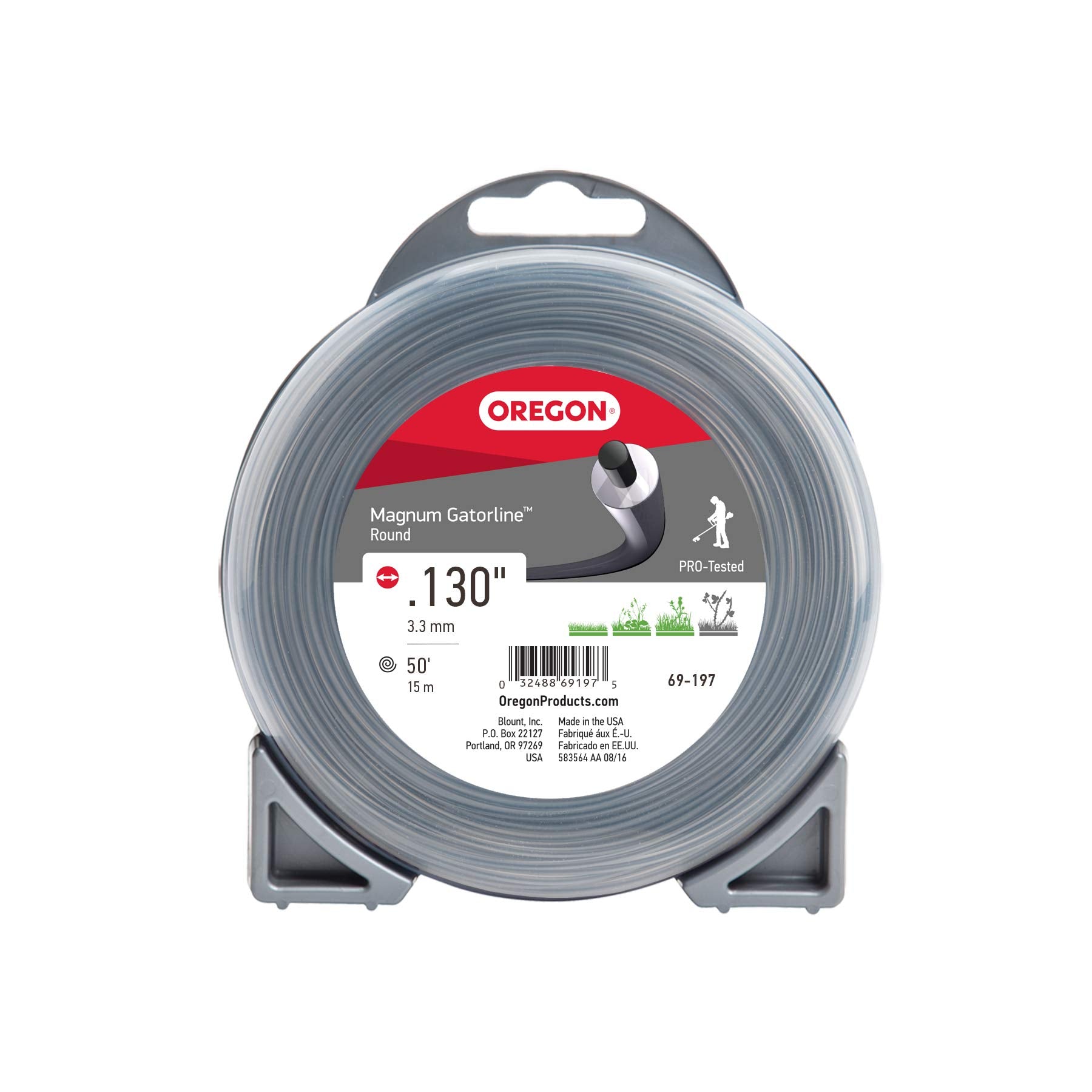 Oregon Gatorline 69-197 Heavy-Duty Professional Magnum .130-Inch-by-50-Foot Coil of Round String Trimmer Line