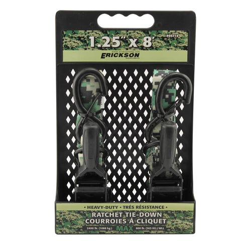 Erickson 5714 Ratchet Strap 1.25 X 8 Camo 726338