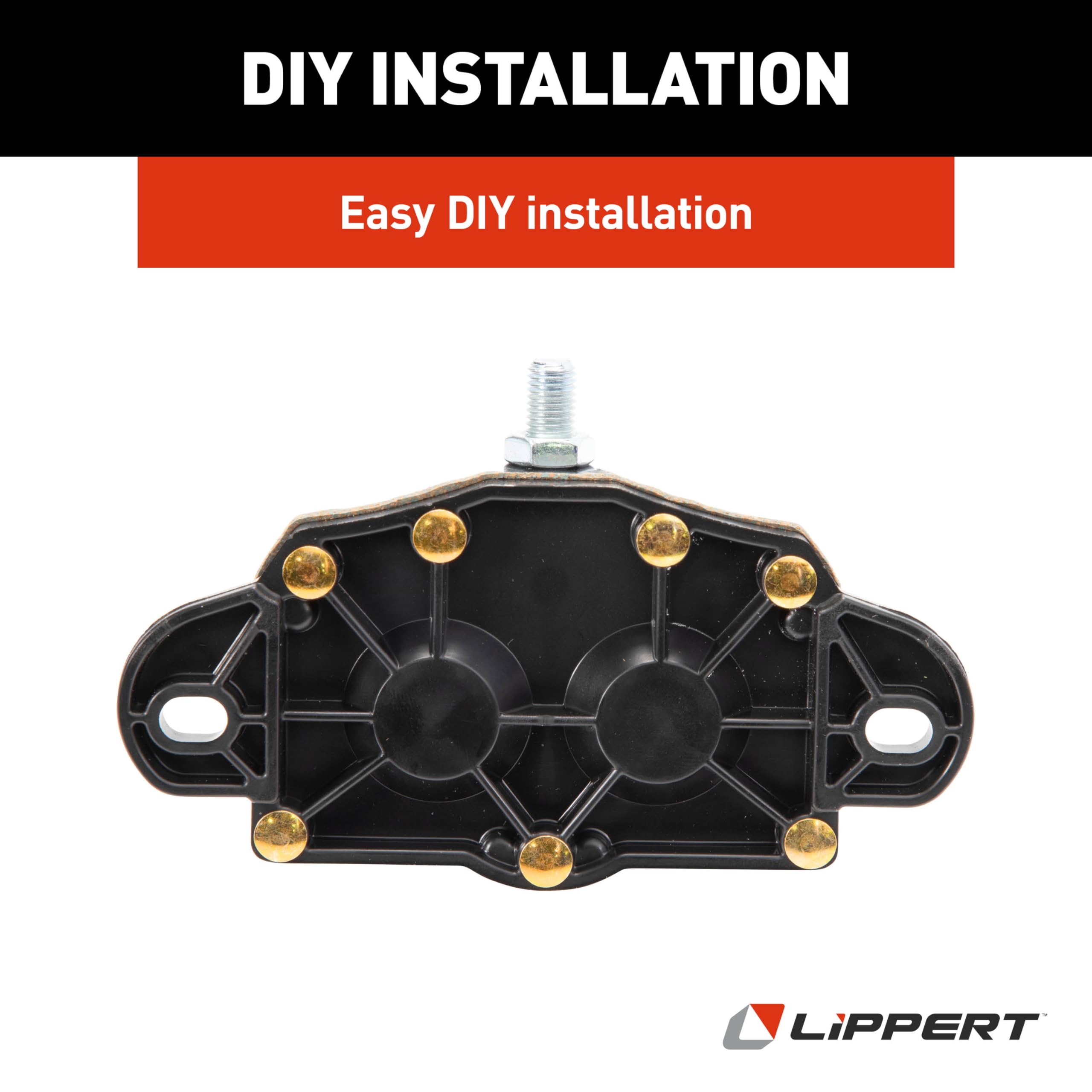 Lippert Dual-Polarity Replacement Reversing Solenoid with Silver / Bronze Alloy Posts for Hydraulic Leveling Systems and RV Slide-Outs - 118246