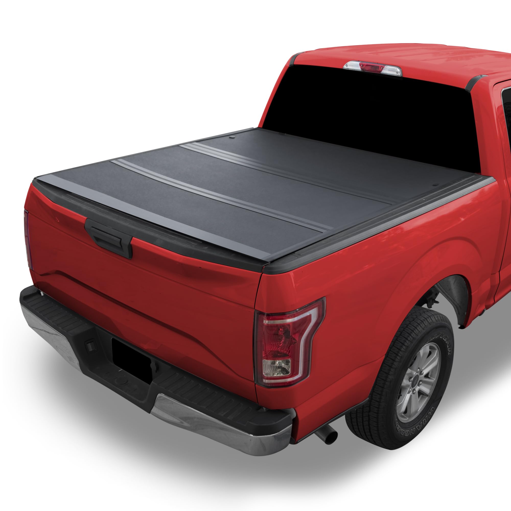 Low Profile Armordillo Hard Tri-Fold for 2004-2014 Ford F150 F-150 Bed Tonneau Cover 6.5 ft Bed (78") / 2006-2008 Lincoln Mark LT Bed Tonneau Cover 6.5 ft Bed (78") | CoveRex TFX | 7162310
