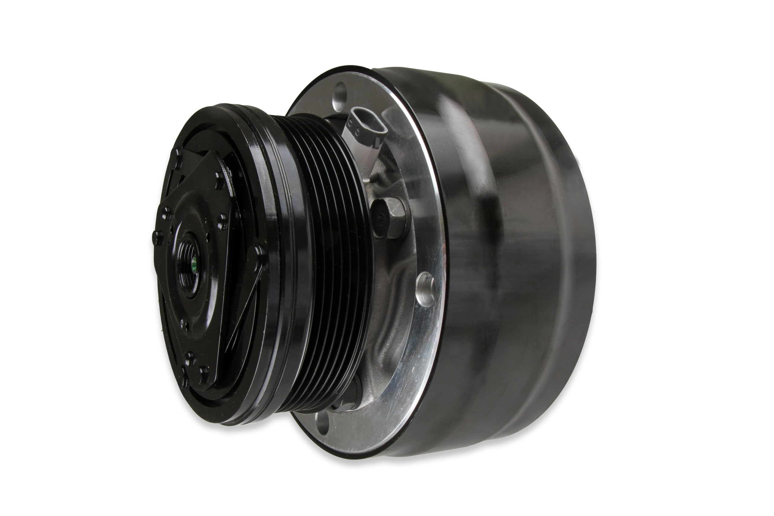 Holley LS A/C Accessory Drive Kit 20-140BK - Includes R4 A/C Compressor, Tensioner, & Pulleys- Black Finish