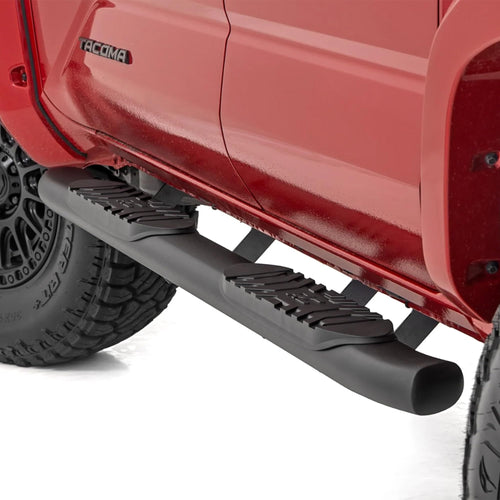 Rough Country Nerf Steps Oval for Toyota Tacoma Double Cab (2024-2026) - OEM Style Rails with Built-in Side Steps