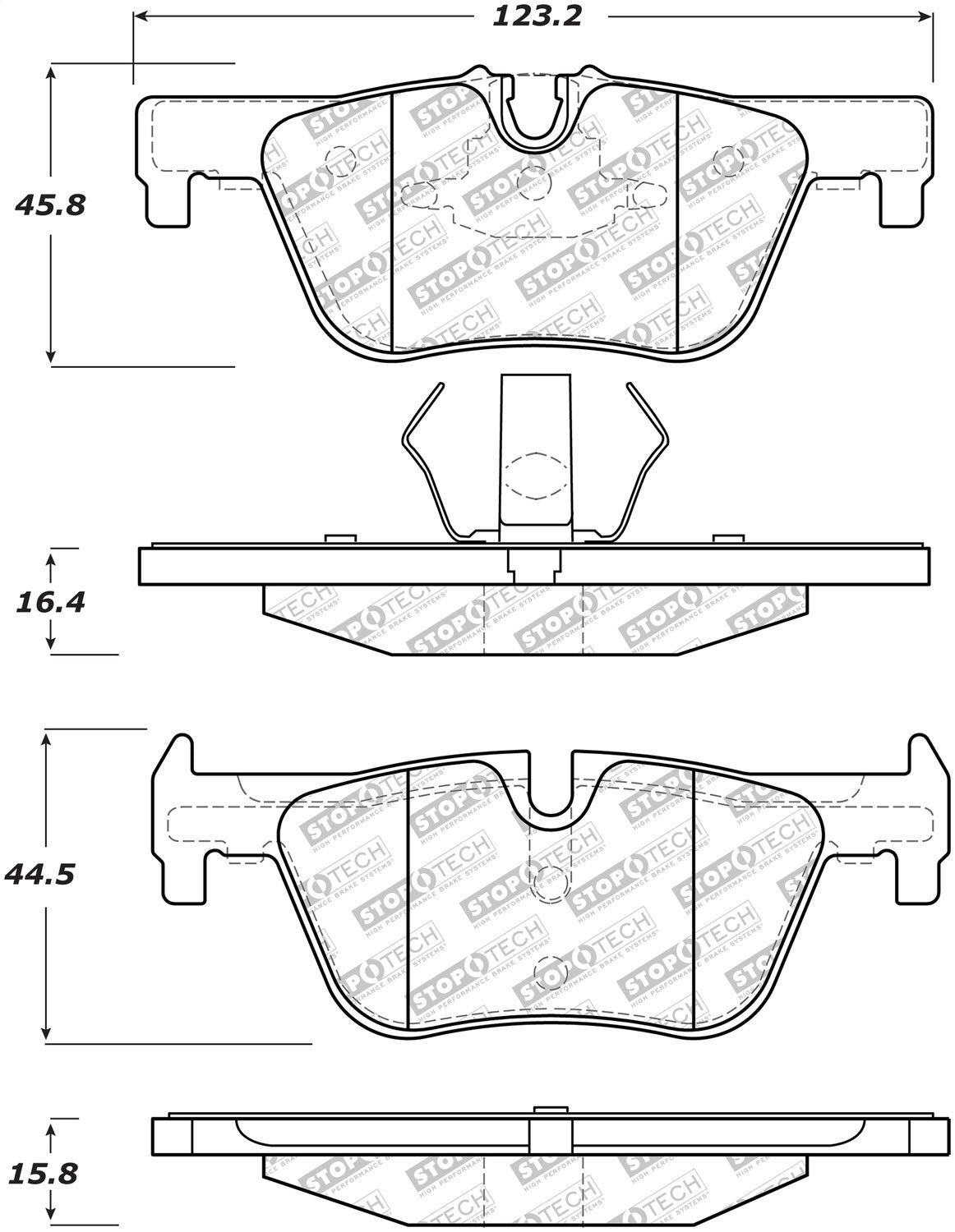 Brake Pads StopTech 305.16130 Street Select with Hardware
