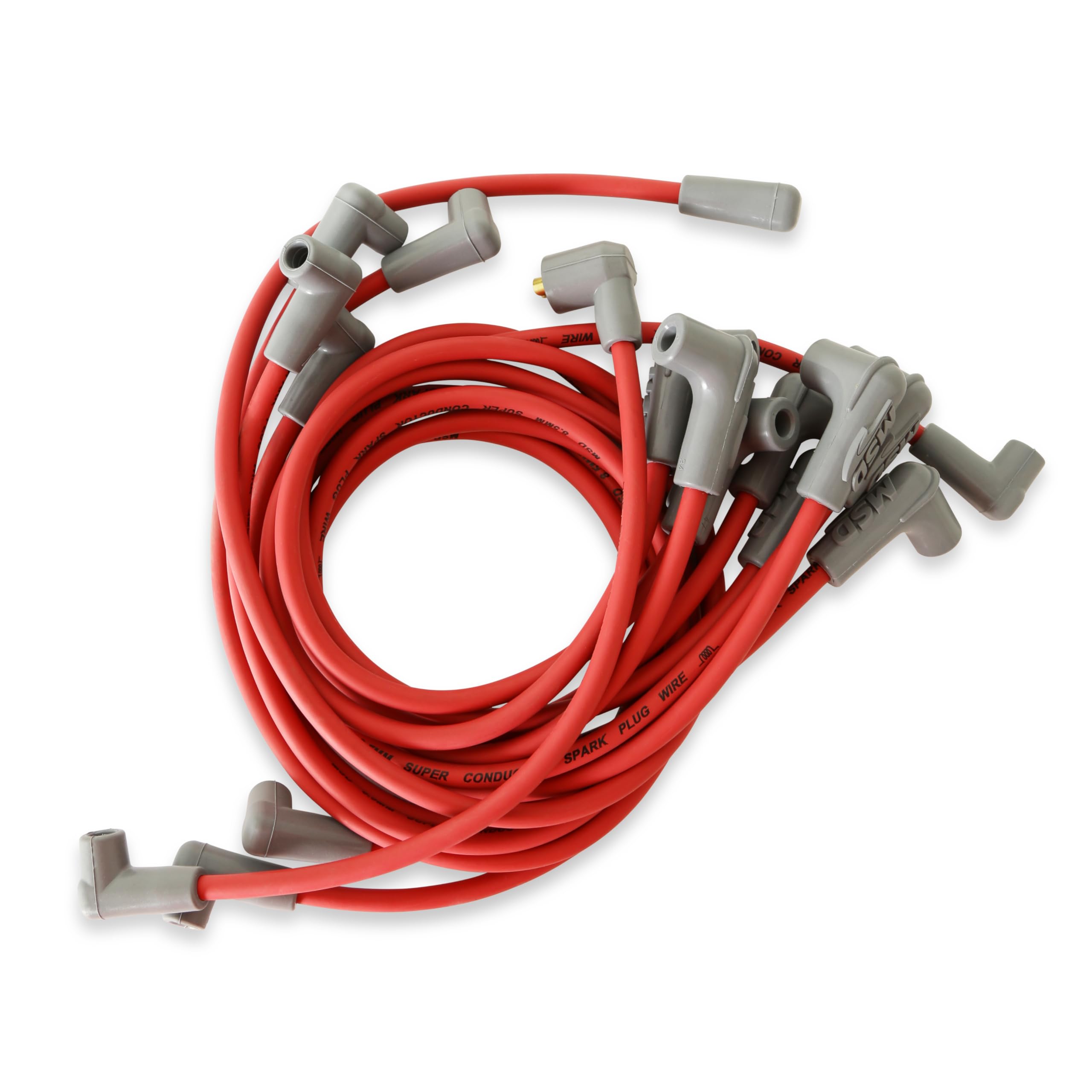 Super Conductor MSD 31489 Spark Plug Wire Set Red