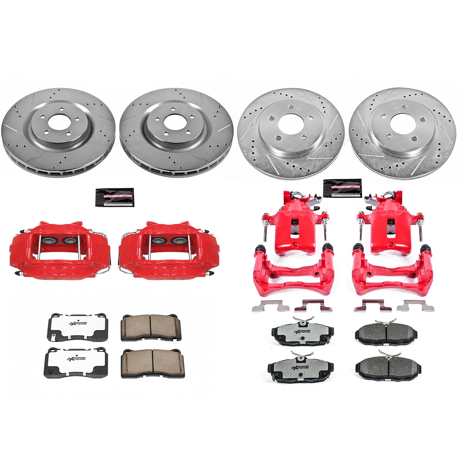 Power Stop Z26 KC4148-26 Front & Rear Street Warrior Brake Kit For Ford Mustang 2011-2014 [Model Specific]