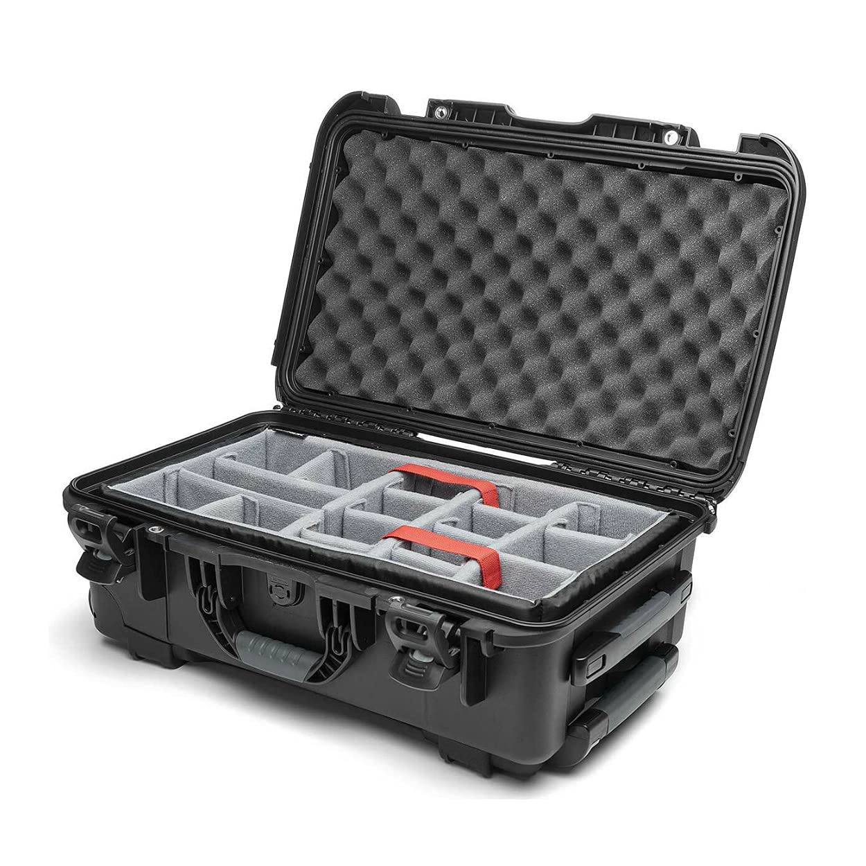NANUK Hard Case 935 with Padded Divider – Waterproof Equipment Case with Wheels, 22” x 14” x 9” – Dustproof and Impact Resistant, Airline Carry-On Approved – Black