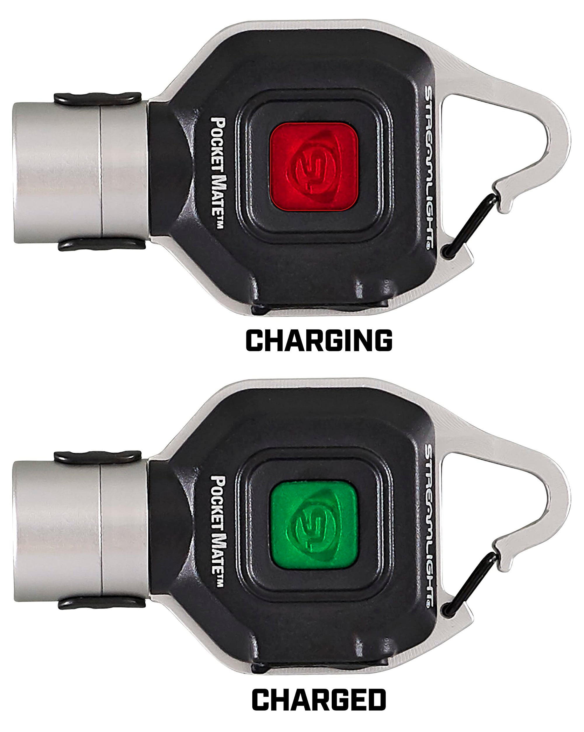 Pocket Mate Streamlight 73300 325-Lumen Keychain/Clip-on USB Rechargeable Flashlight, Silver