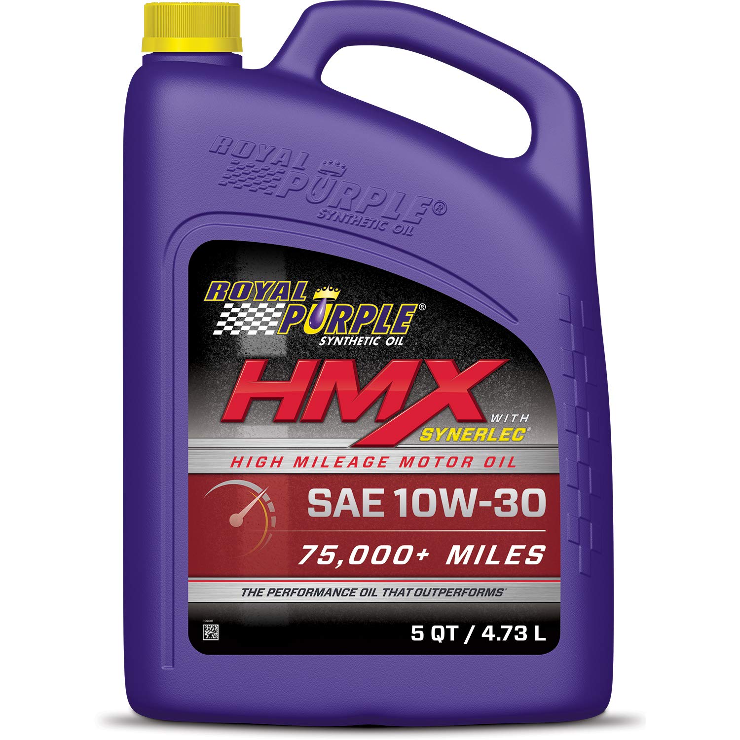 HMX SAE 10W-30 Royal Purple High-Mileage Synthetic Motor Oil - 5 qt., Model:ROY11750