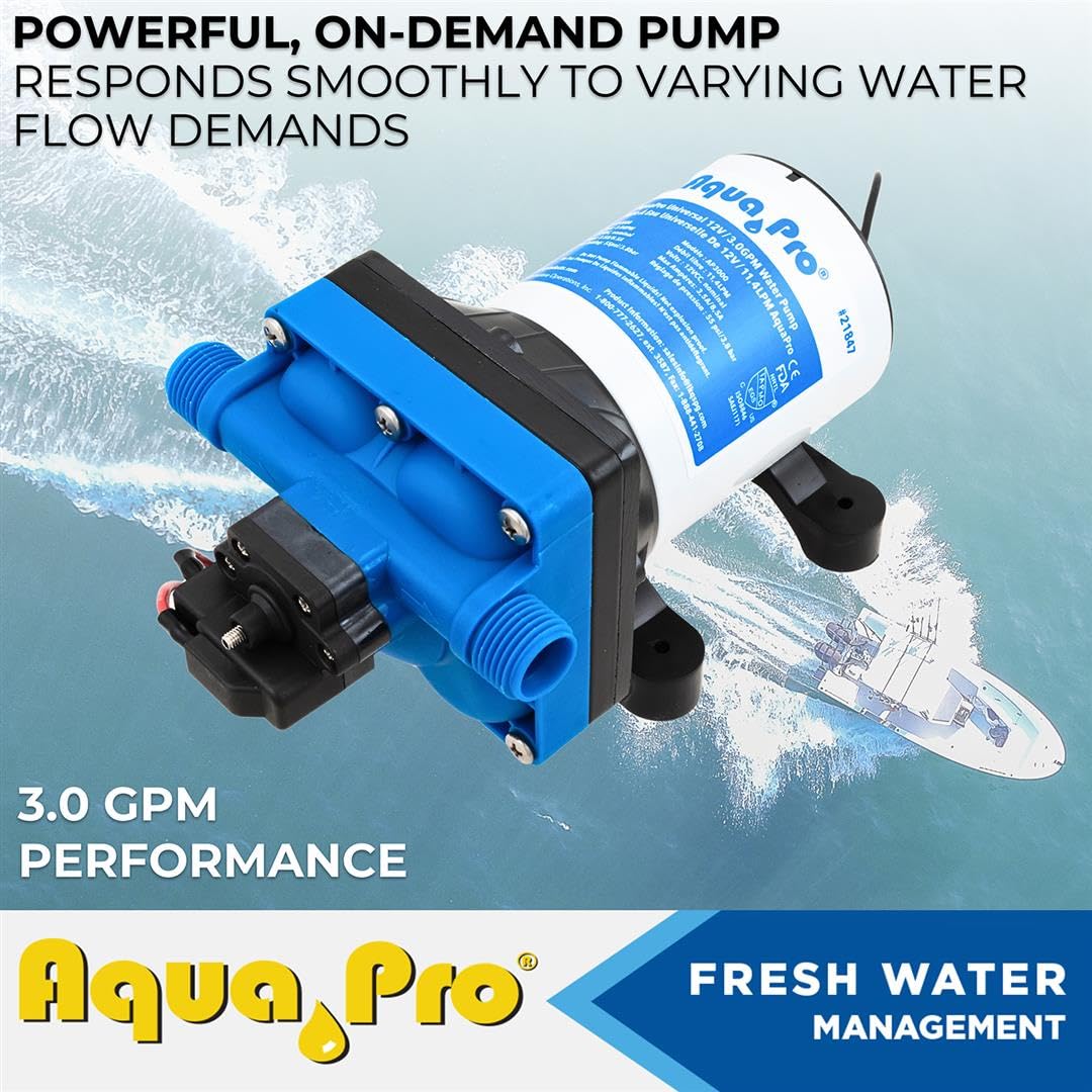 3.0Gpm Aquapro 21847 12V MUL-Fixture Pump