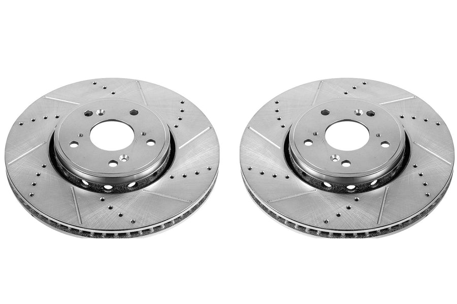 Power Stop JBR1550XPR Evolution Front Drilled and Slotted Rotor Pair For Acura ILX 2016, Acura RDX 2013-2018 [Model Specific]
