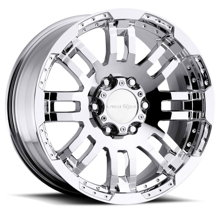 Warrior Vision 17 Chrome Wheel / Rim 6x135 with a 25mm Offset and a 87.1 Hub Bore. Partnumber 375H7836PC25