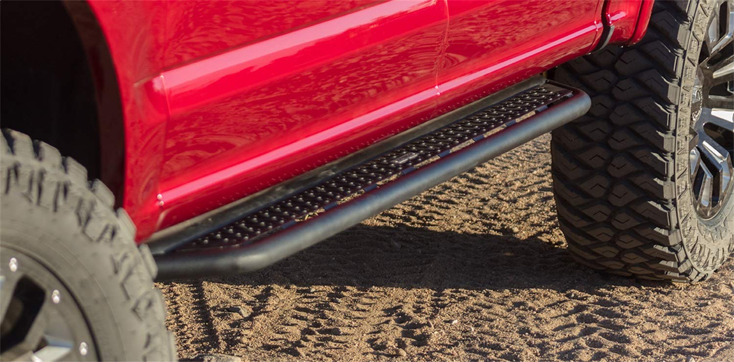 Go Rhino Dominator Xtreme D6 Sidestep & Brackets | Textured Black, Mild Steel | D64052T | Fits 2014-2018 Chevrolet/GMC Silverado/Sierra 1500 Crew Cab & Other Trucks (See Description)