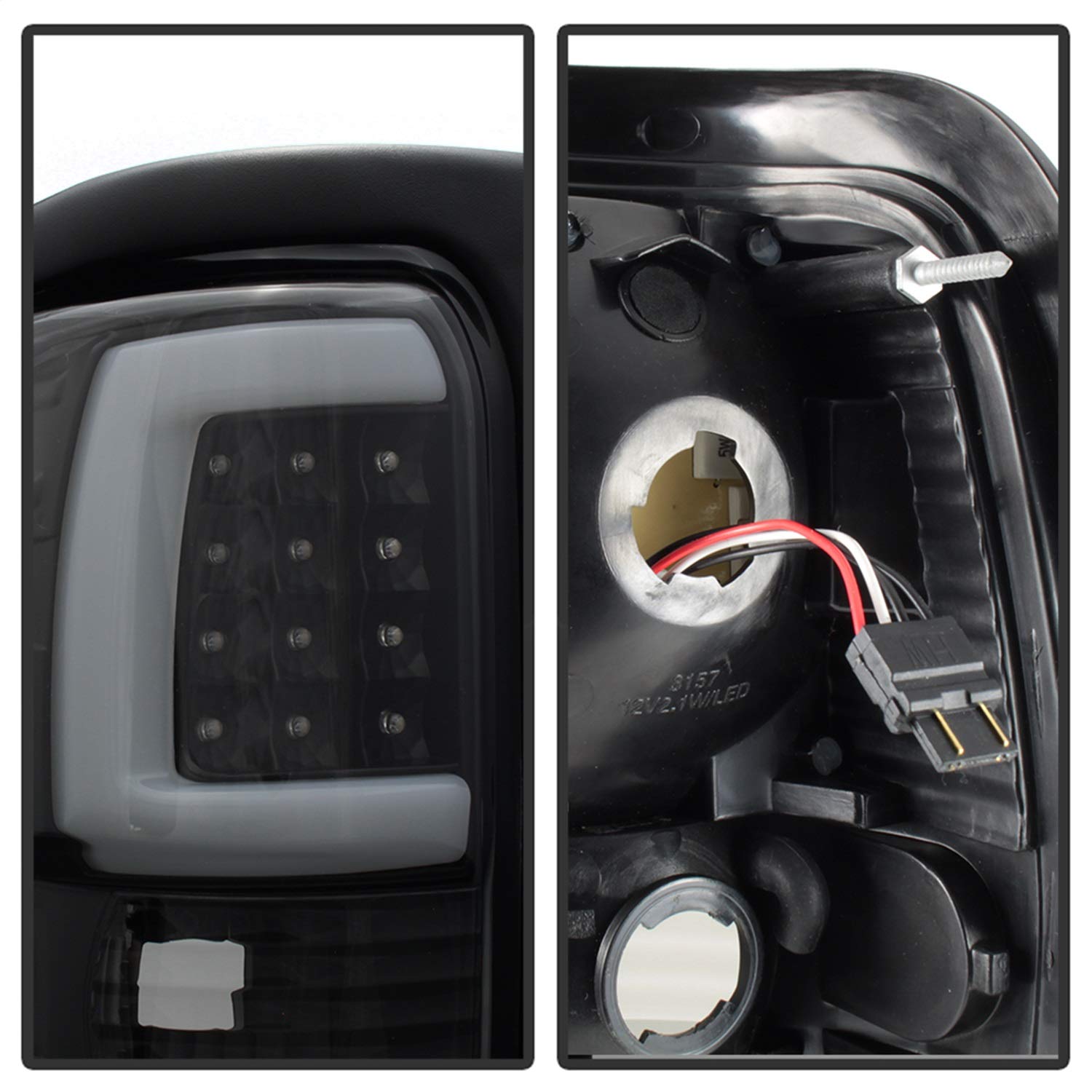 xTune SPYDER (9038860) Dodge Ram 1500 94-01 Tail Lights - Light Bar LED - Black ALT-ON-DRAM94V3-LBLED-BK