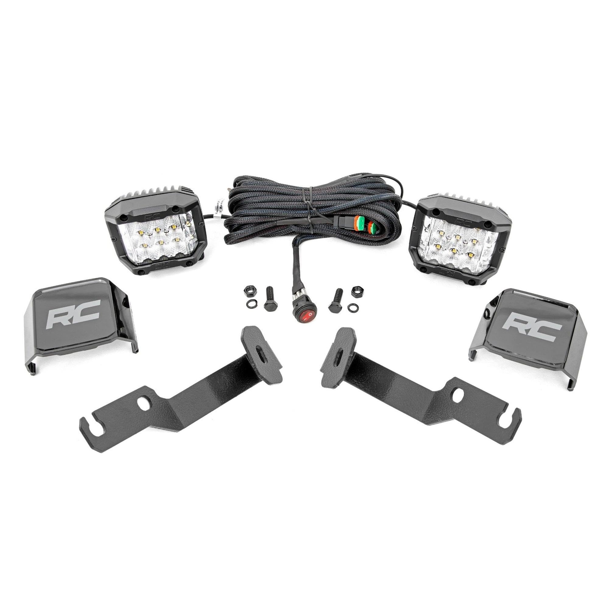 Low Profile Rough Country LED Ditch Light Kit for 05-15 Tacoma | OSRAM - 71091